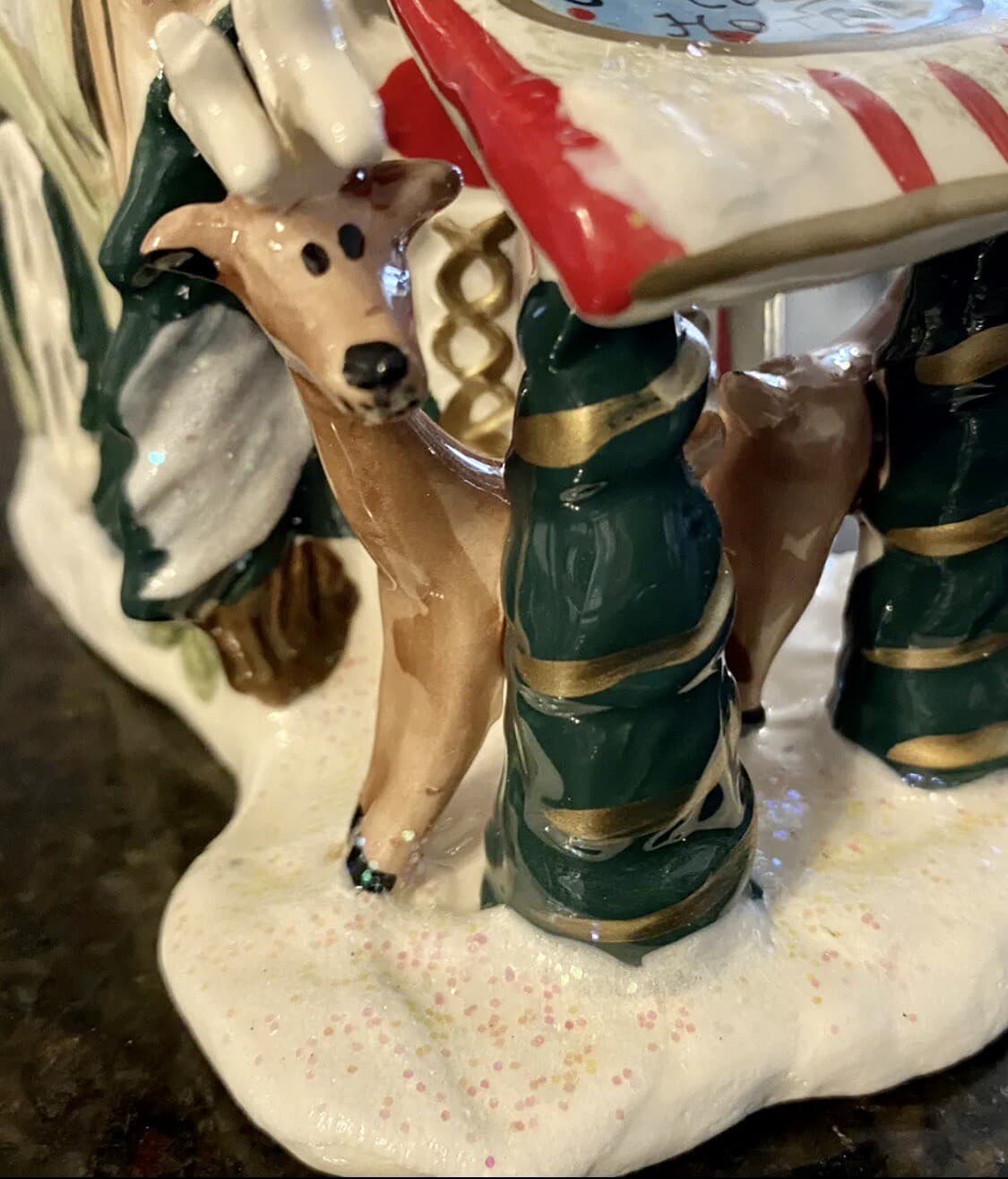 Blue Sky Clayworks Comet Vixen Cozy Hotel Tea Light Candle House Christmas NWT 4