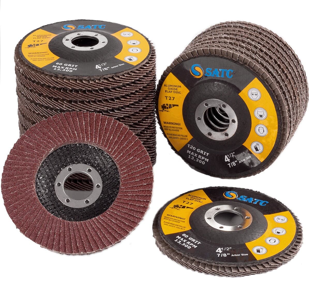 100x 4-1/2" Aluminum Oxide Flap Discs 40 Grit 4.5 Grinder Sanding Grinding Wheel
