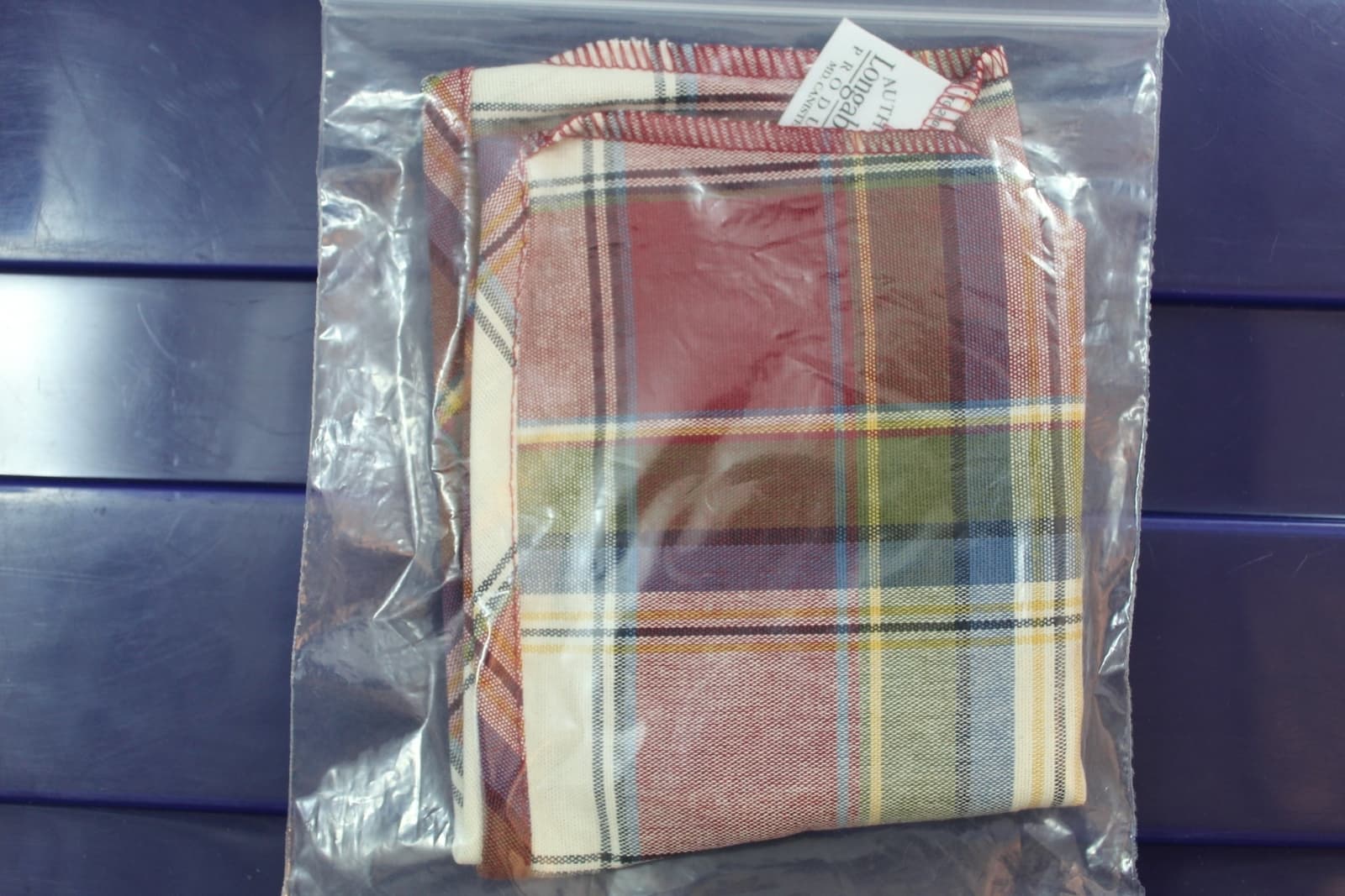 Longaberger Paprika Plaid Medium Canister Basket Liner #28057124 - NEW 2