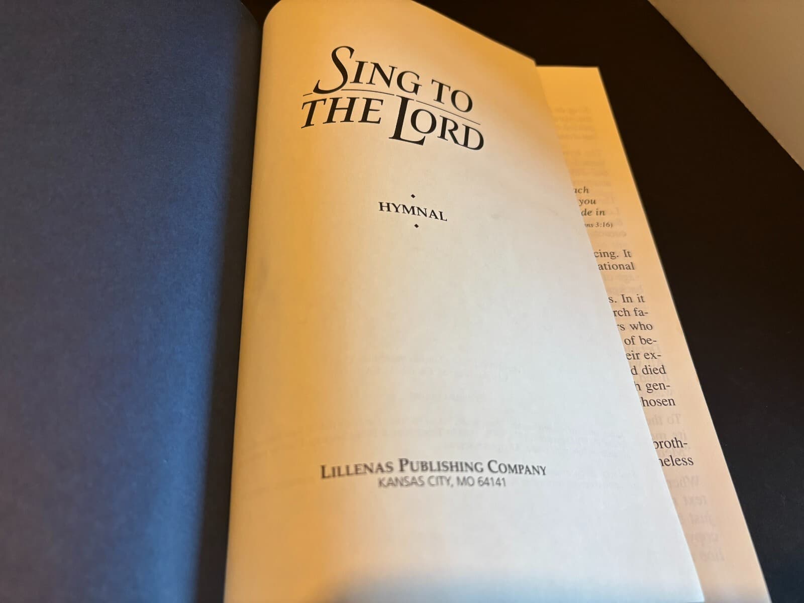 Sing to the Lord - 1993 Hymnal - Navy Blue Hardcover - Lillenas Publishing 3