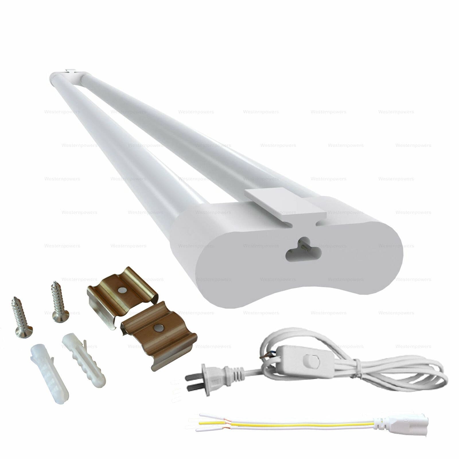 4x Westernpowers 36W LED Shop Light Fixture Work Garage Light 6000K White 4FT 3