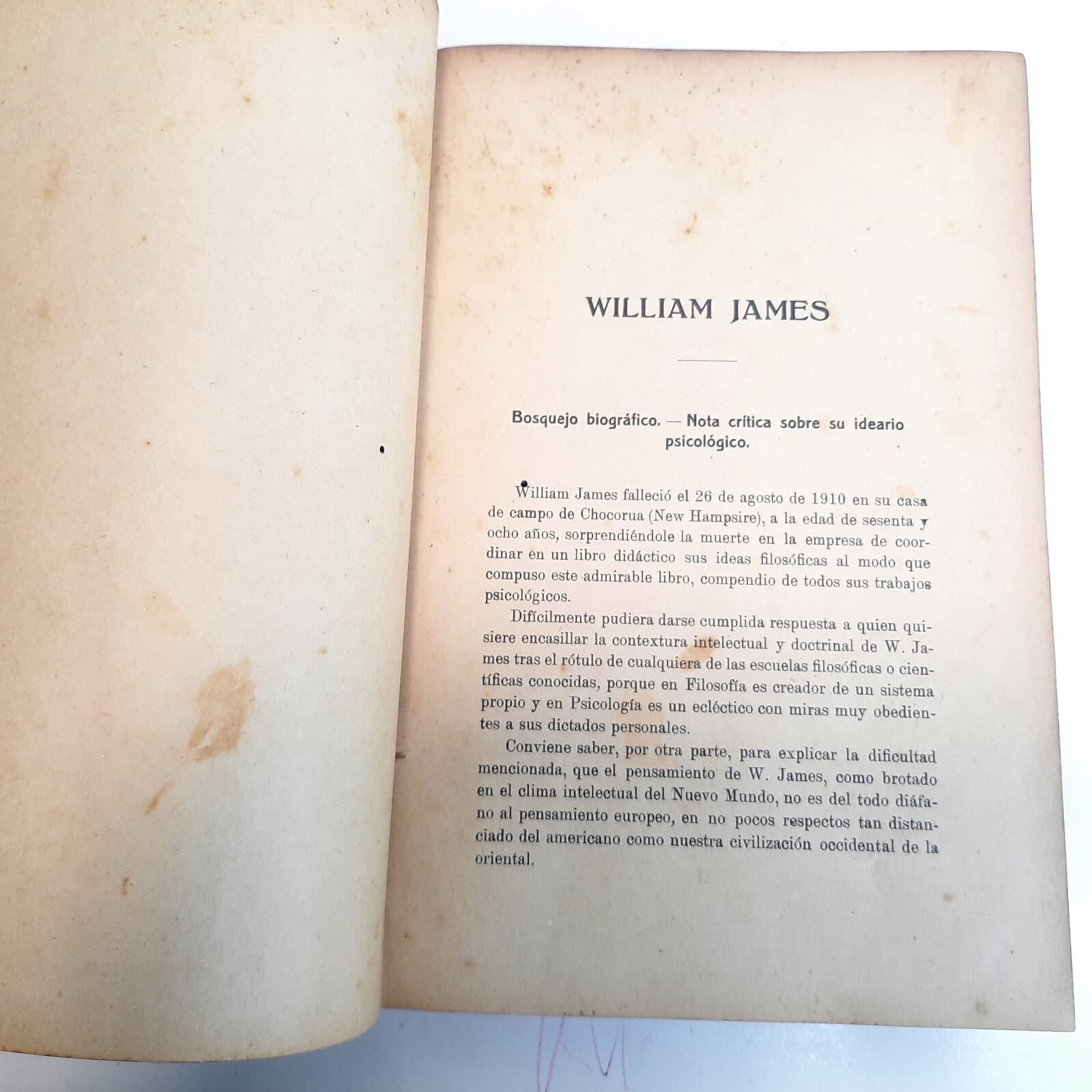 Antique book COMPENDIUM PRINCIPLES PSYCHOLOGY WILLIAM JAMES 1916 SPANISH RUBIANO 5