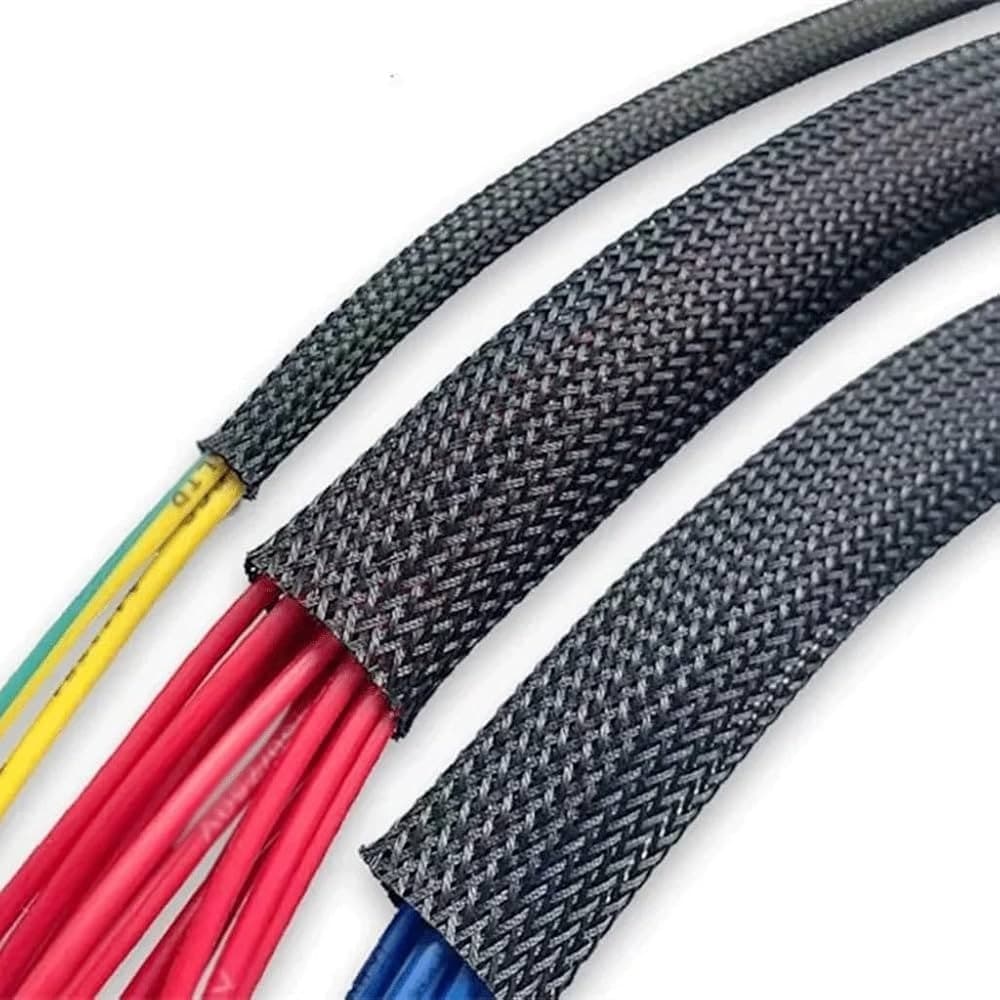 ALL SIZES & COLORS 5 FT - 100 FT. Expandable Cable Sleeving Braided Tubing LOT 4