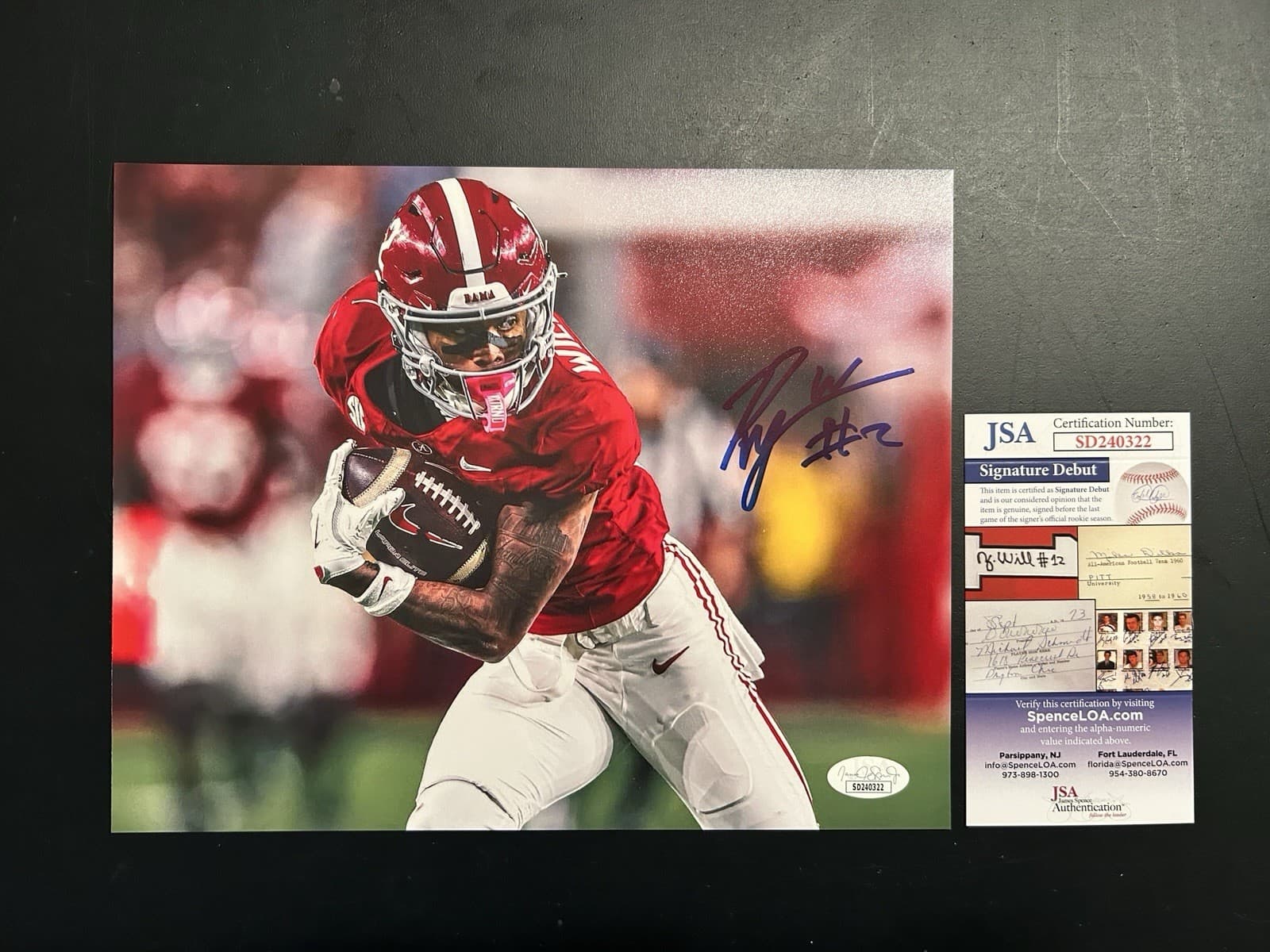 Ryan Williams Autographed Signed Photo 8x10 Alabama Football JSA Cert