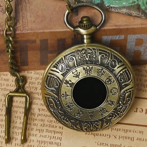 Obsidian Scrying Mirror, Natural Healing Crystal Obsidian Mirror Pocket Watch-3 3