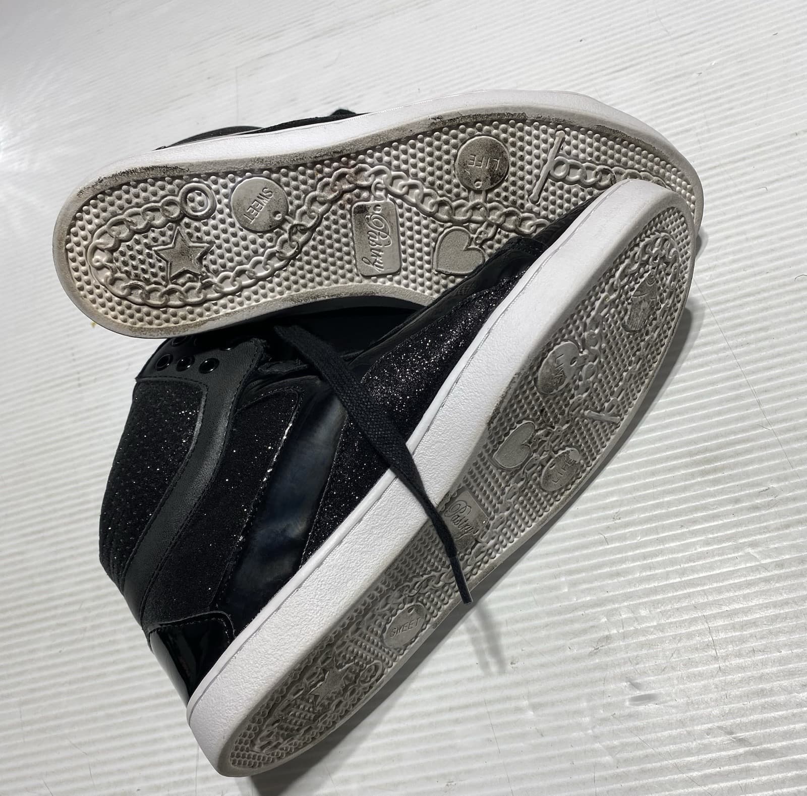 ADULT WOMEN'S SZ 10 GLITTER BLACK SNEAKERS BY PASTRY STYLE PA151000 DANCE NICE 6