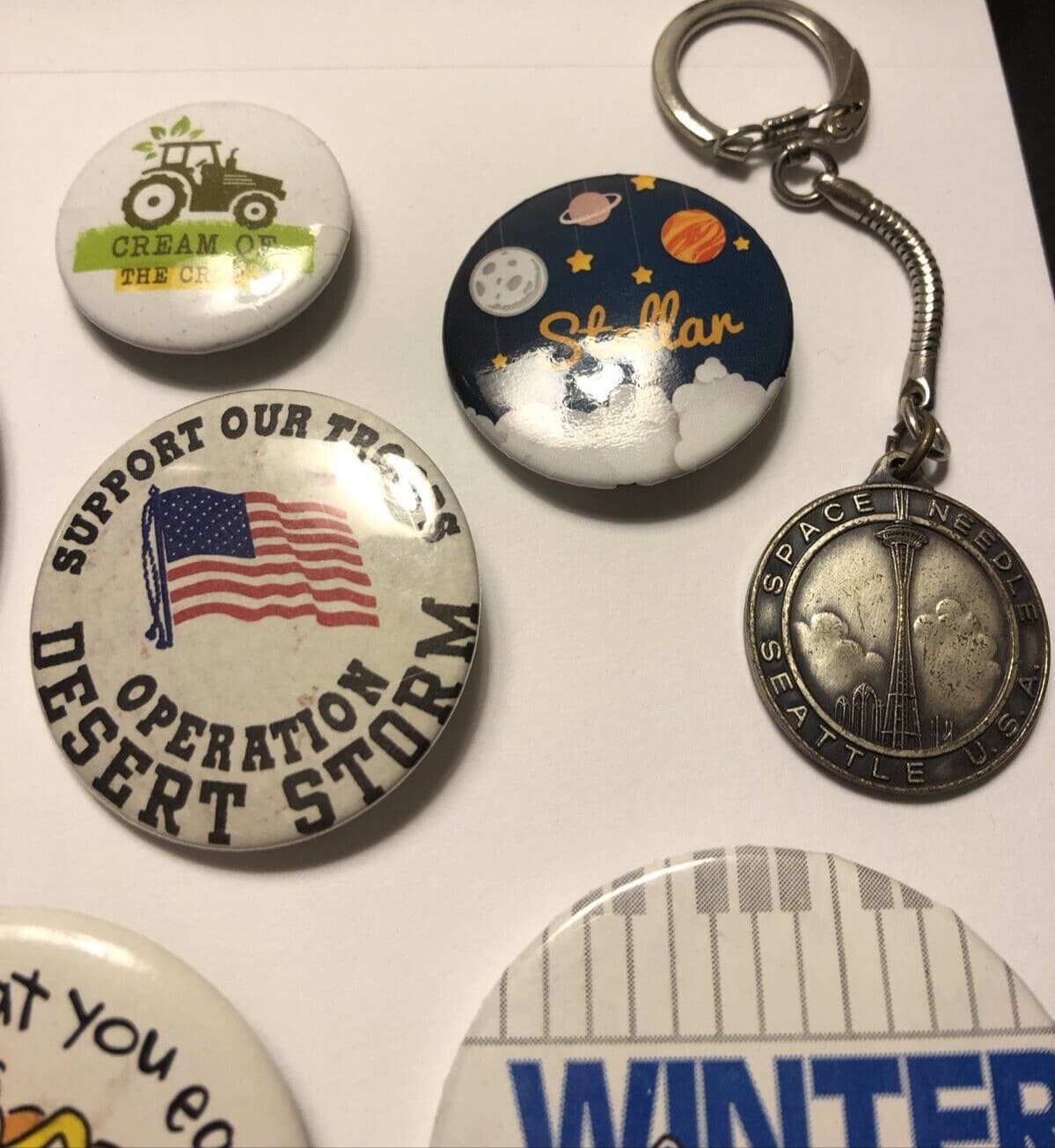 Pins Buttons Vintage To Now Lot As Is, As Seen, Seattle Pepsi Disney Spider-Man 6