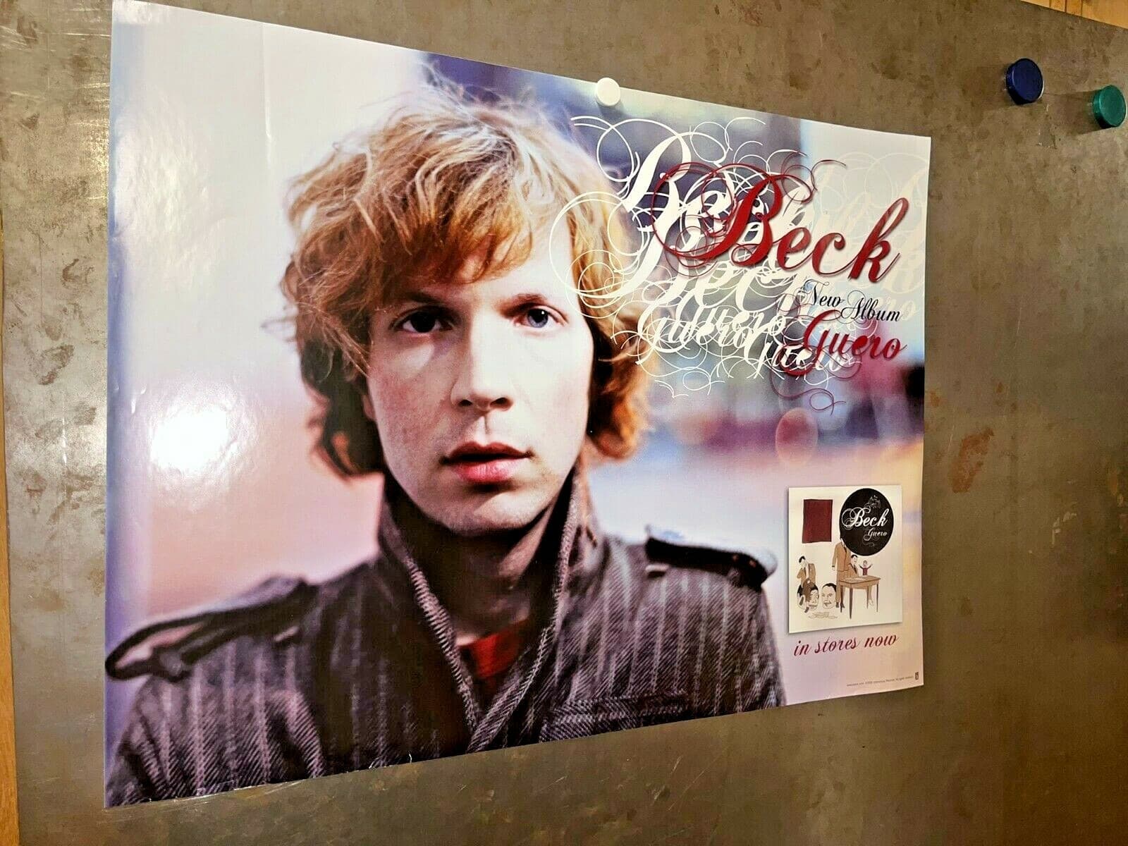 BECK Guero 2005 PROMO POSTER Interscope Records DUST BROTHERS BIBBE HANSEN LO-FI 2