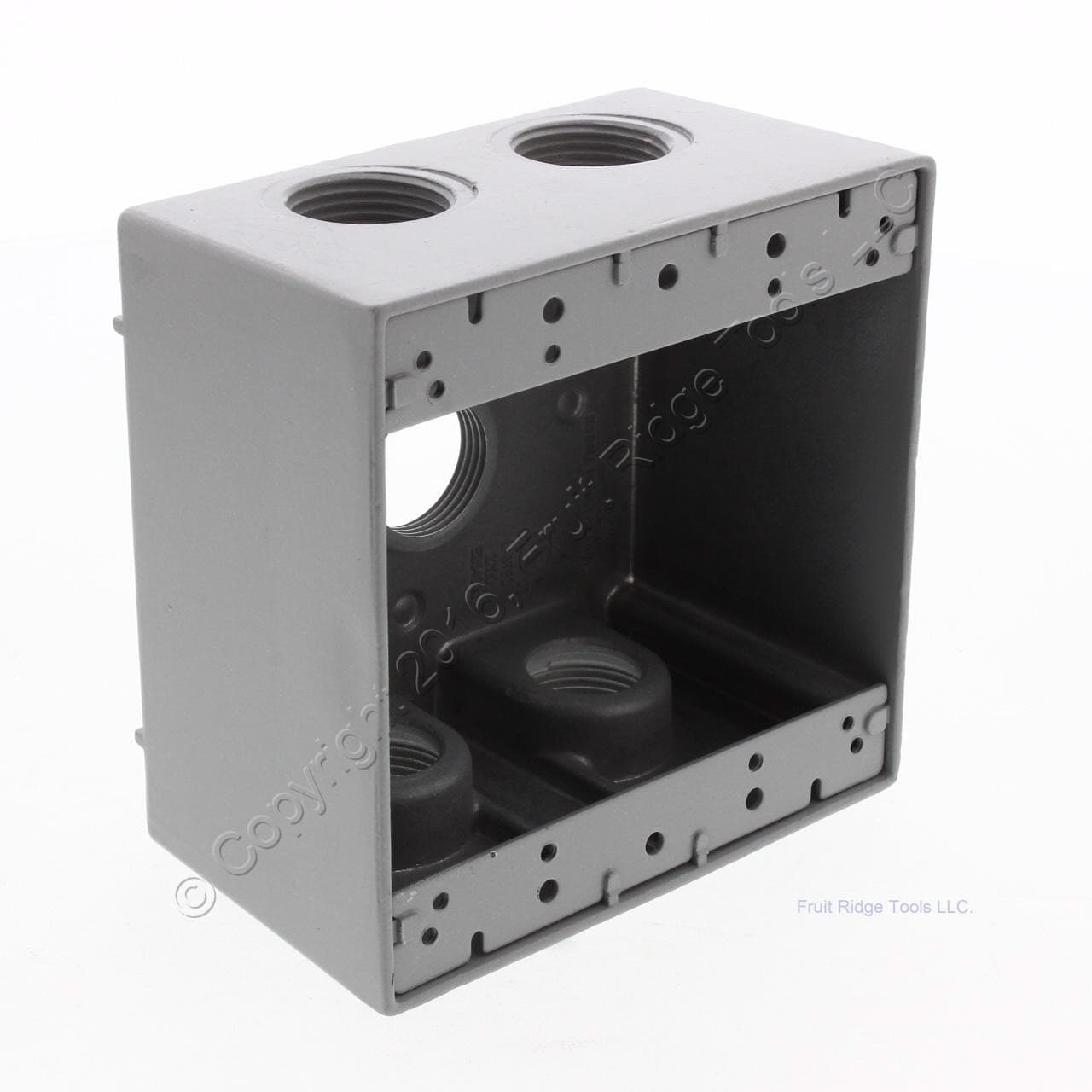 Preferred Industries 613183 Aluminum 2-Gang Deep Weatherproof Box 36.5 Cu In. 3