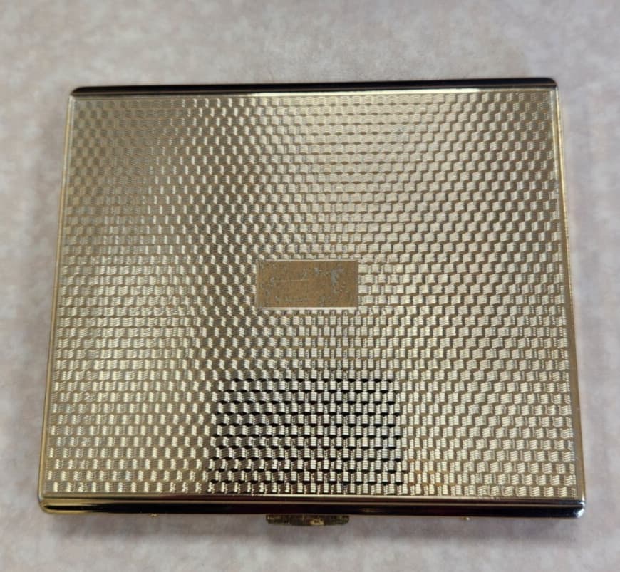 Vintage Colibri Matching Peacock Cigarette Case and Lighter Lot of 2 3