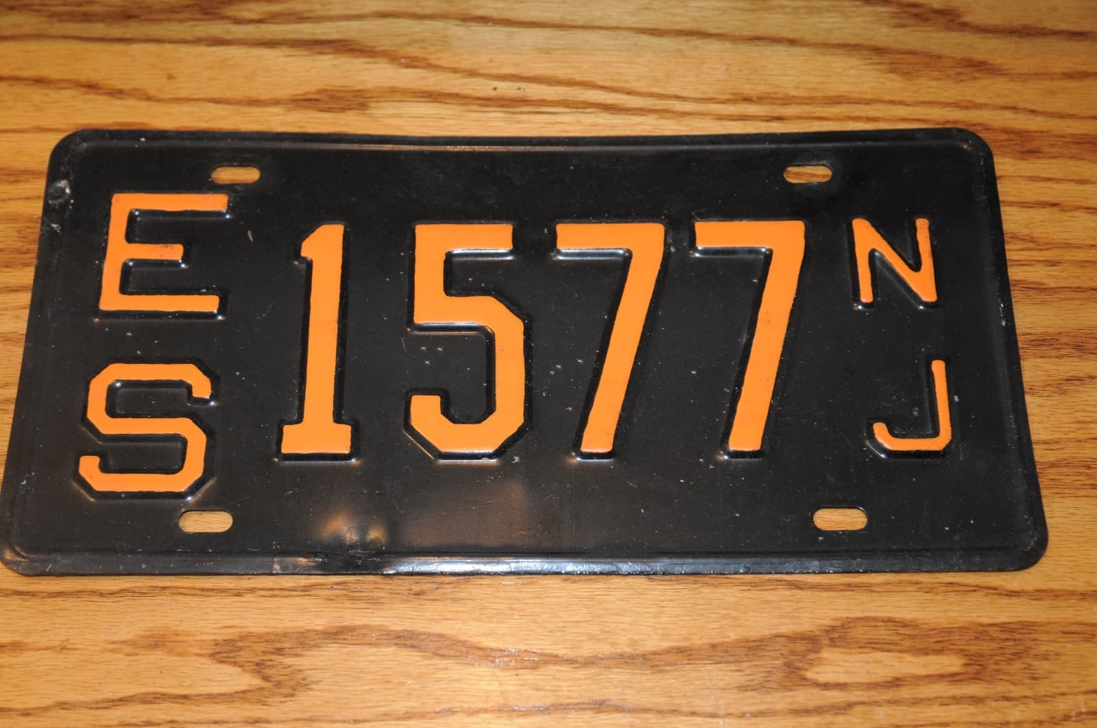 Old New Jersey N.J.  License Plate ES-1577 Transportation Automobile Old Tag**** 5