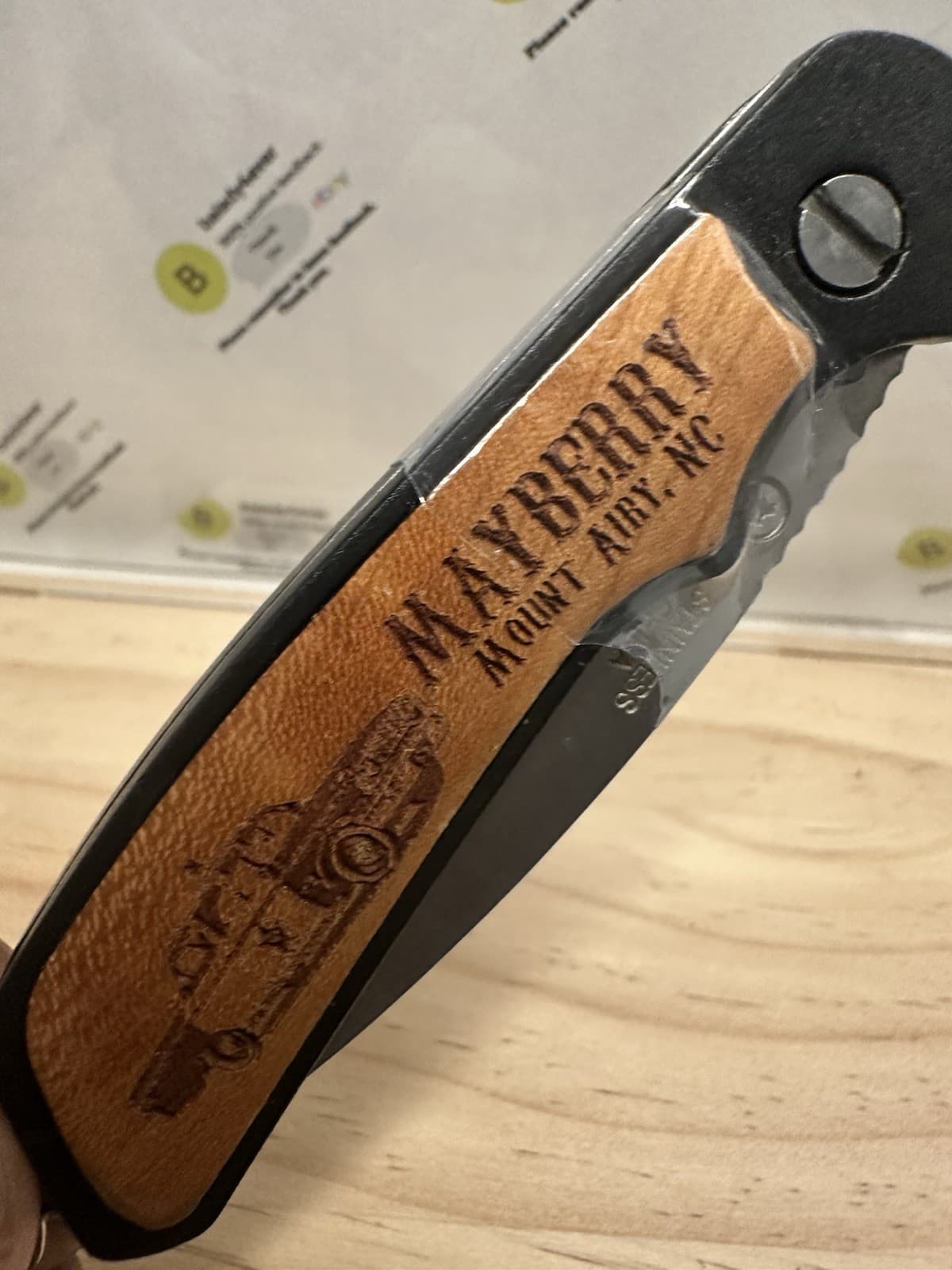 Woodsman Branded “Mayberry Mount Airy, NC” & “G” Souvenir Folding Knife New 5