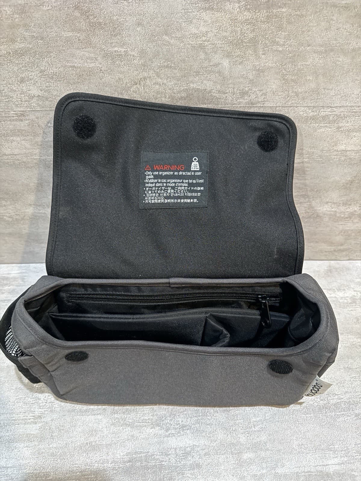 Bugaboo Black & Gray Stroller Handebar Organizer Diaper Bag  4