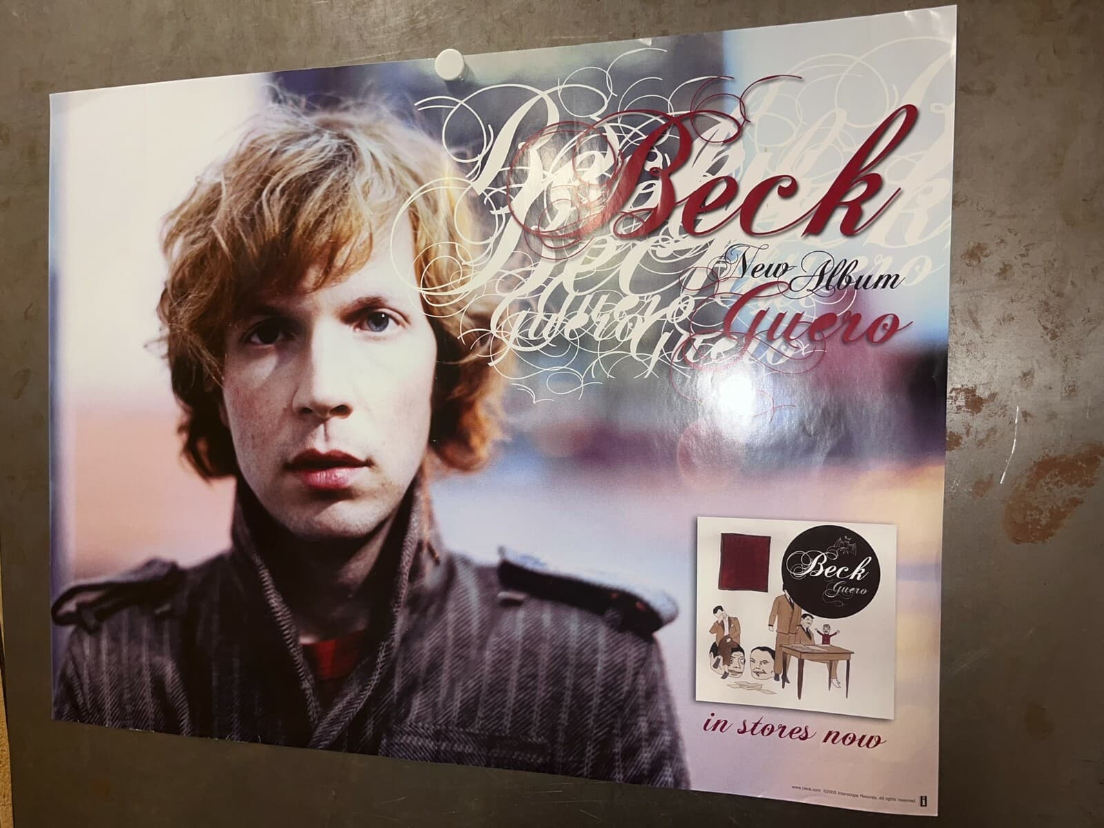 BECK Guero 2005 PROMO POSTER Interscope Records DUST BROTHERS BIBBE HANSEN LO-FI 3