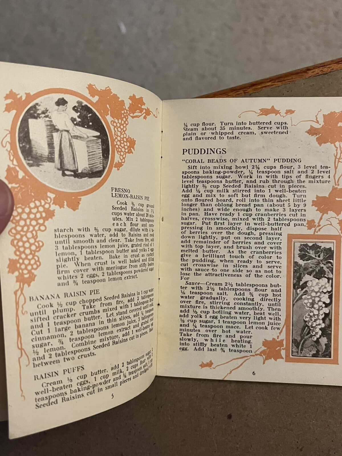 Vintage 1900’s  Sun-Maid Raisin Recipe Booklet Cookbook 6