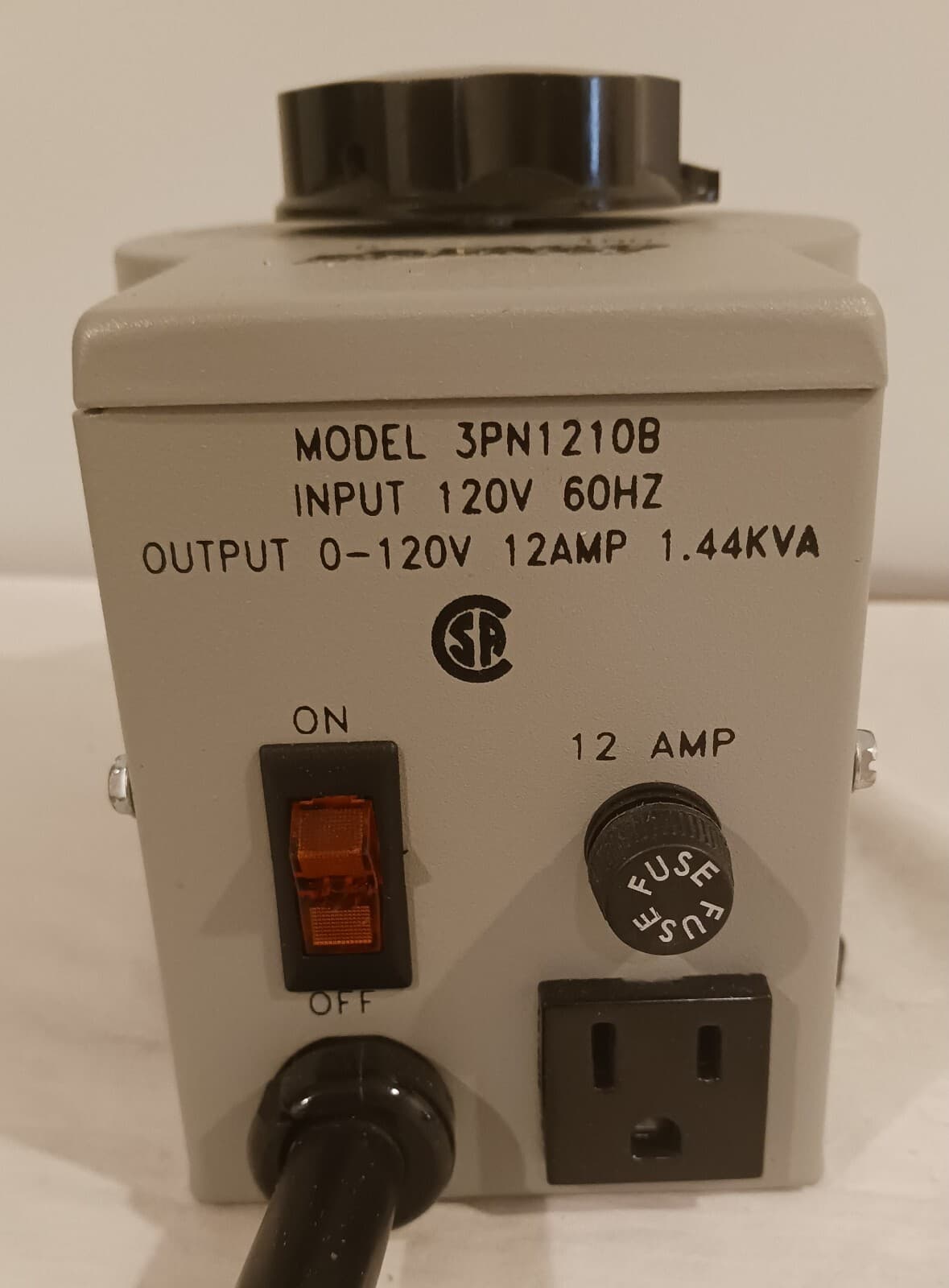 Staco Energy Products 3PN1210B Variable Autotransformer. NEW. Free Shipping. 2