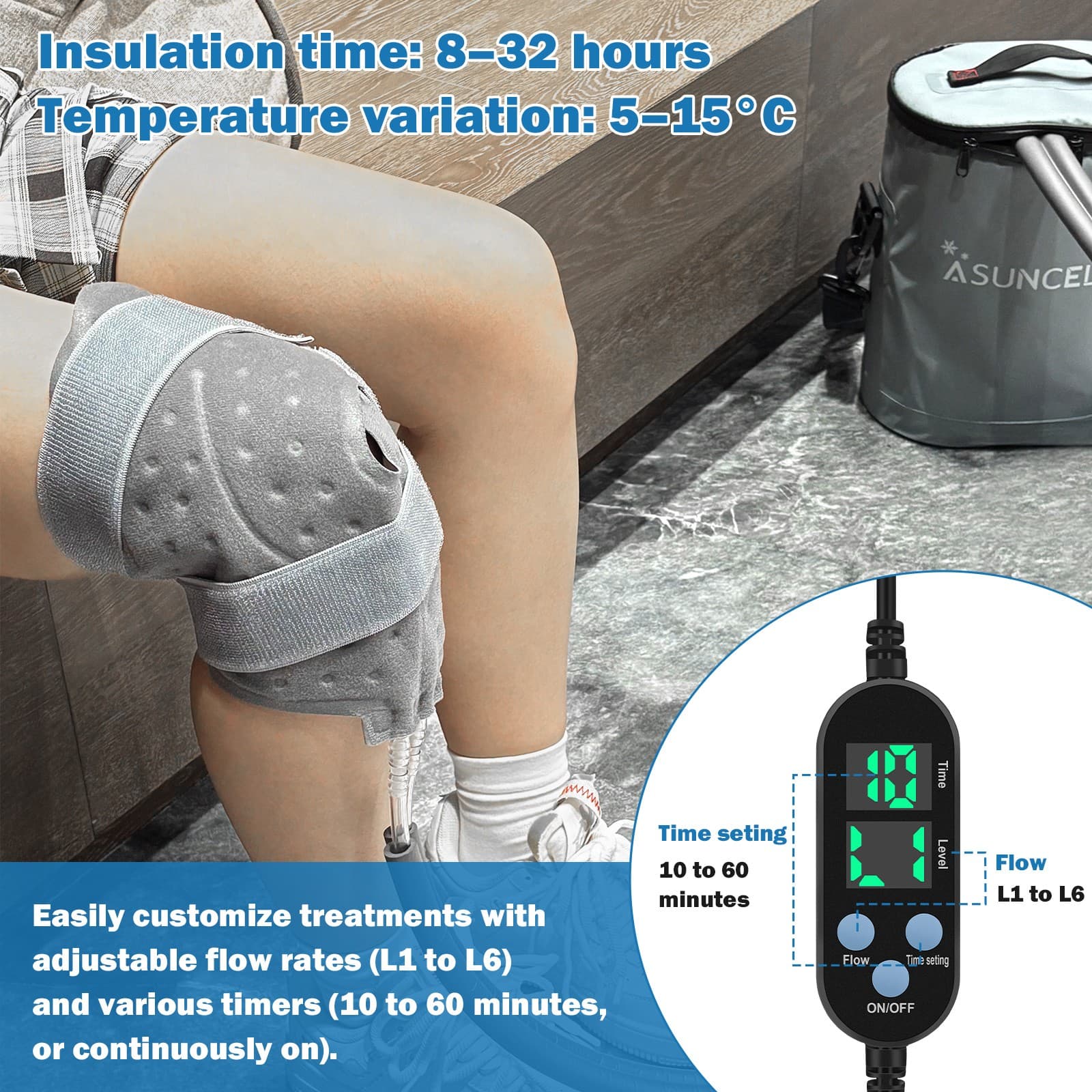 Portable Ice Therapy Machine Programmable for Post-surgery Recovery Pain Relief 5