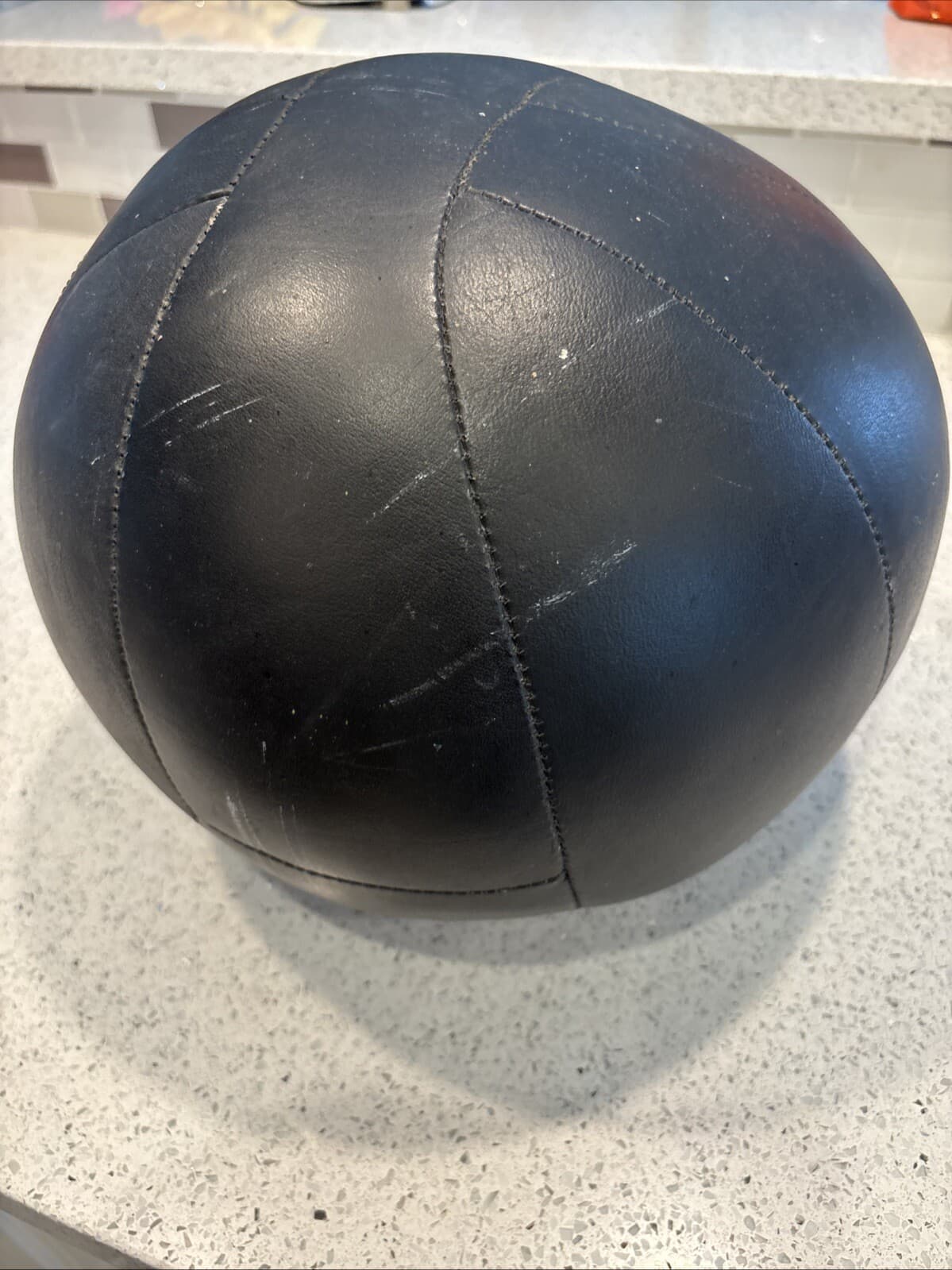 Vintage Everlast Genuine Leather Choice Of Champions Medicine Ball Made In USA 4