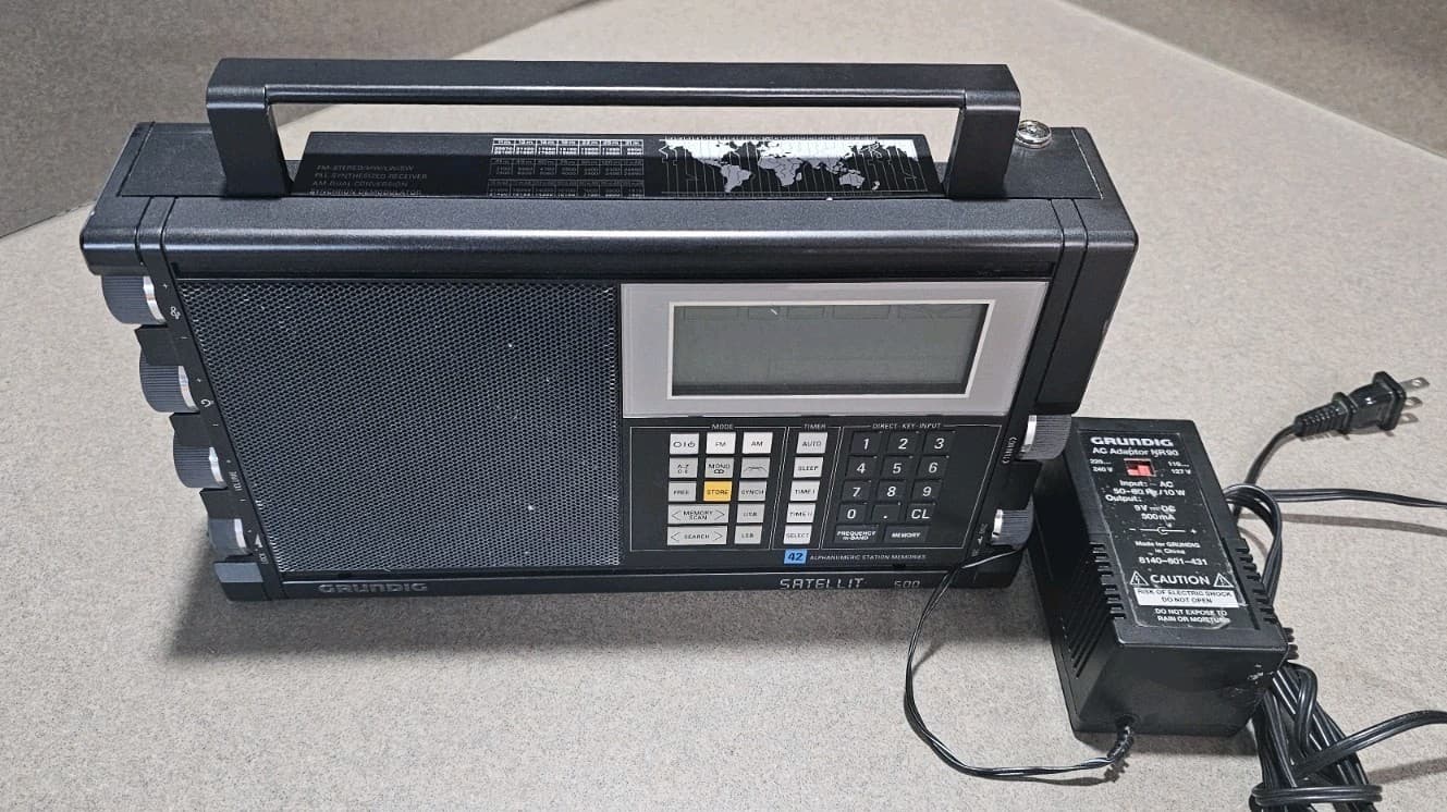 Grundig Satellit 500 Radio With Ac Adapter Tested Working (Read Description) 3