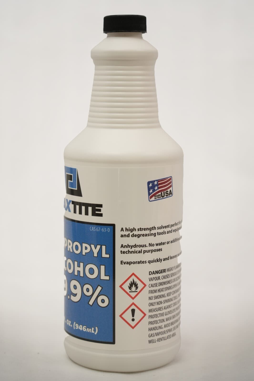 Isopropyl Alcohol 99.9% Anhydrous Laboratory Grade Highest Purity Quart 32oz IPA 2