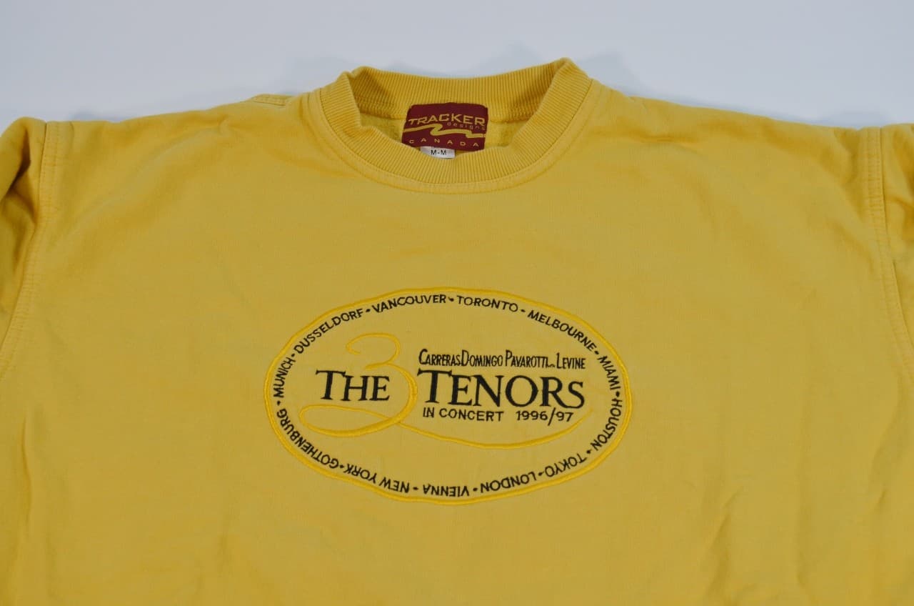 Three 3 Tenors In Concert Vintage Sweat Shirt Sweatshirt Sweater 90's 1996 1997 2