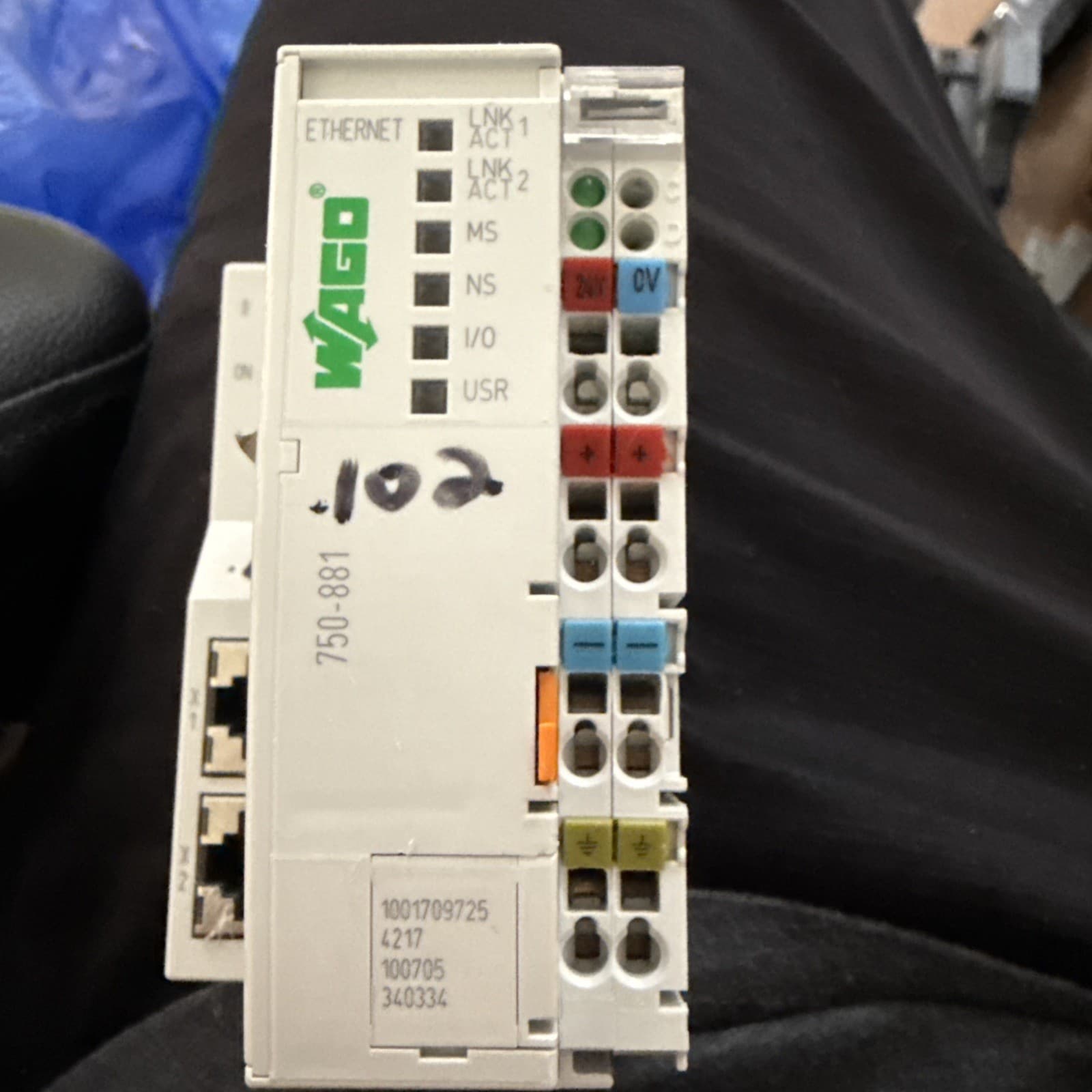  WAGO 750-881 PLC - ETHERNET Programmable Fieldbus Controller 32-bit CPU USED 6