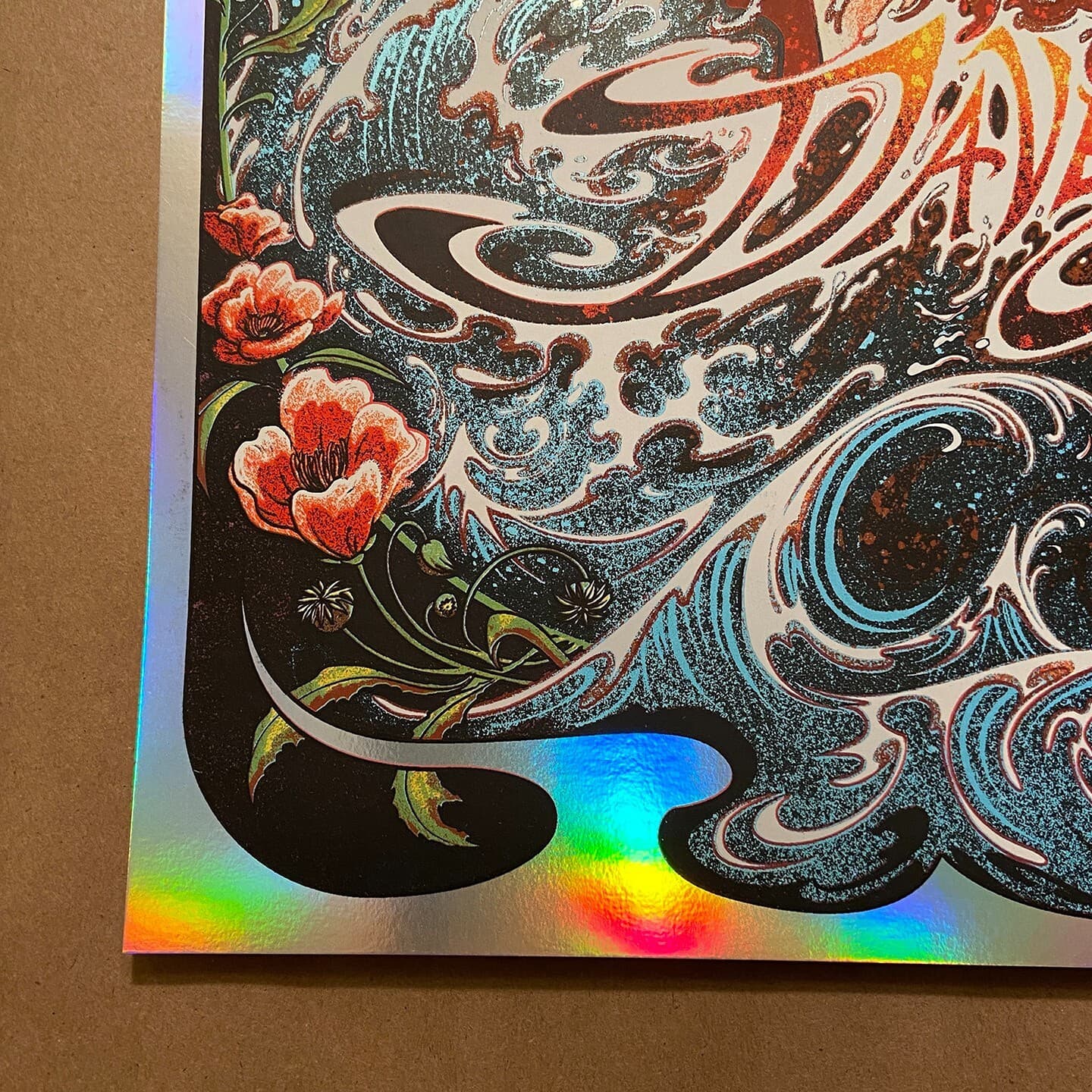 Dave Matthews Band 2021 Crash Into Me Miles Tsang Rainbow Foil Numbered Poster 4