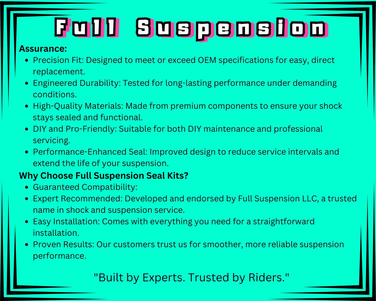 Full Suspension LLC Fox Float Air Can Service Kit  | Upgraded Seals & Materials 2