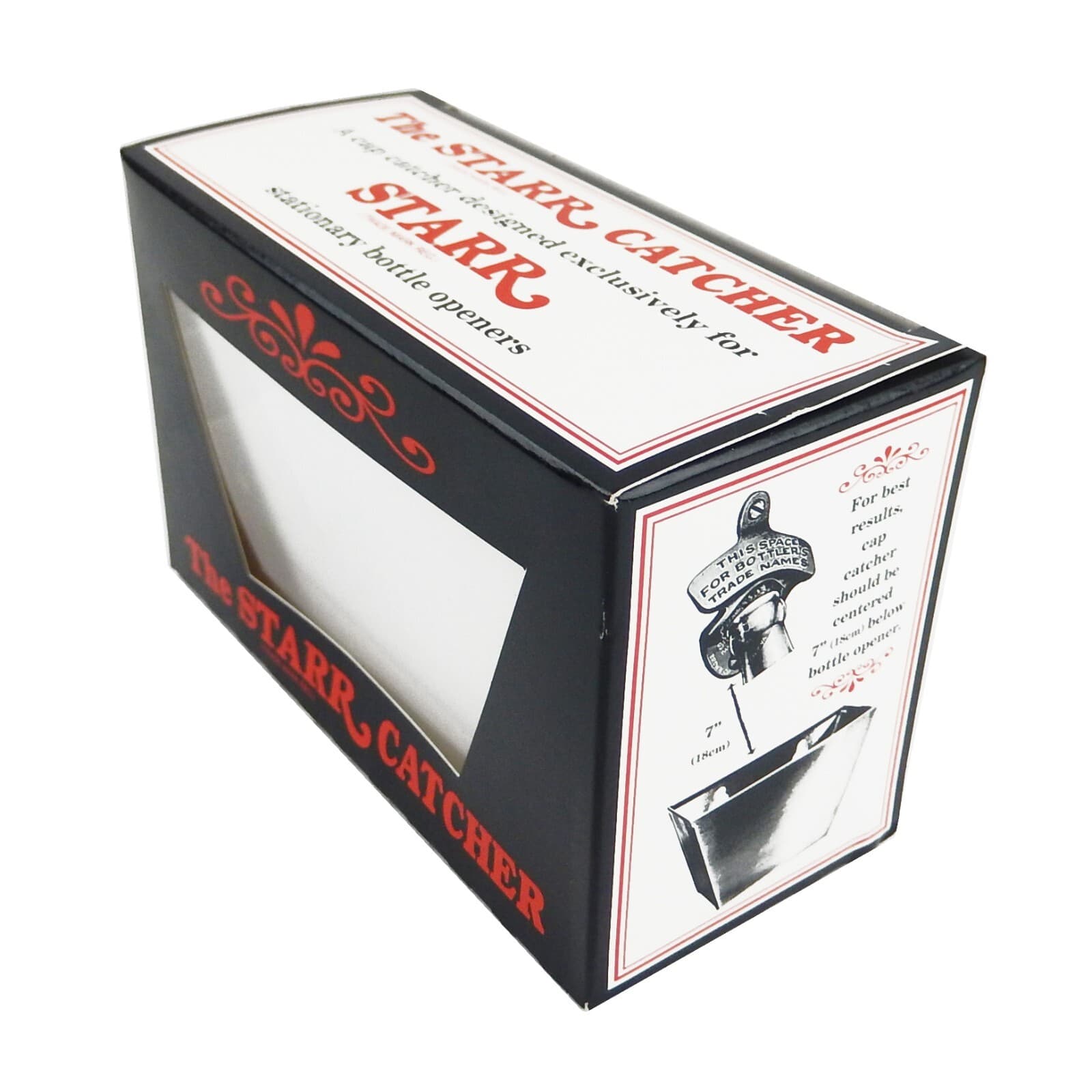 White Metal Bottle Cap Catcher For Wall Mounted Bottle Openers Holds 75 Caps 4