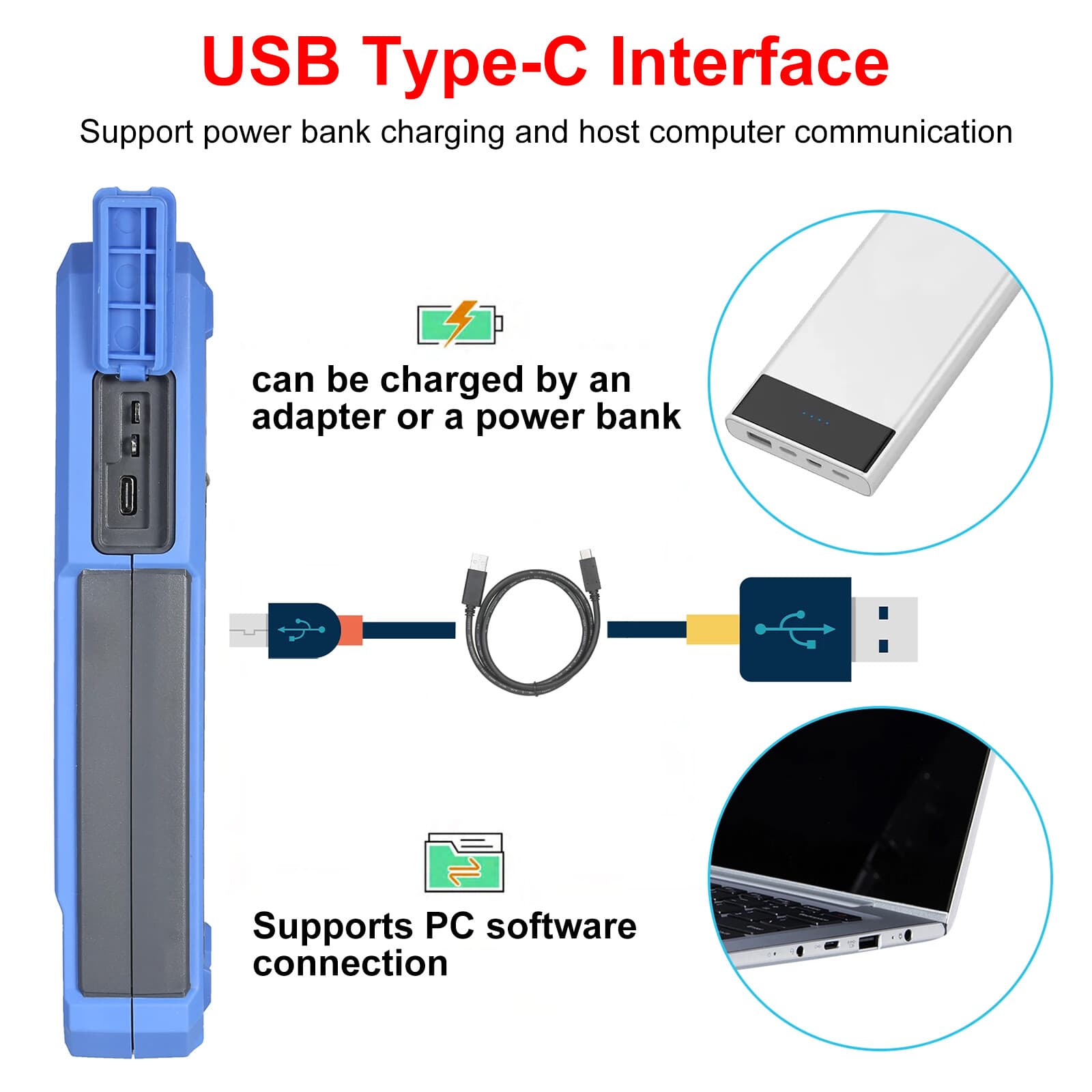 OWON HDS200 Series Handheld Digital Oscilloscope 2CH+1CH Waveform Generator USB 4