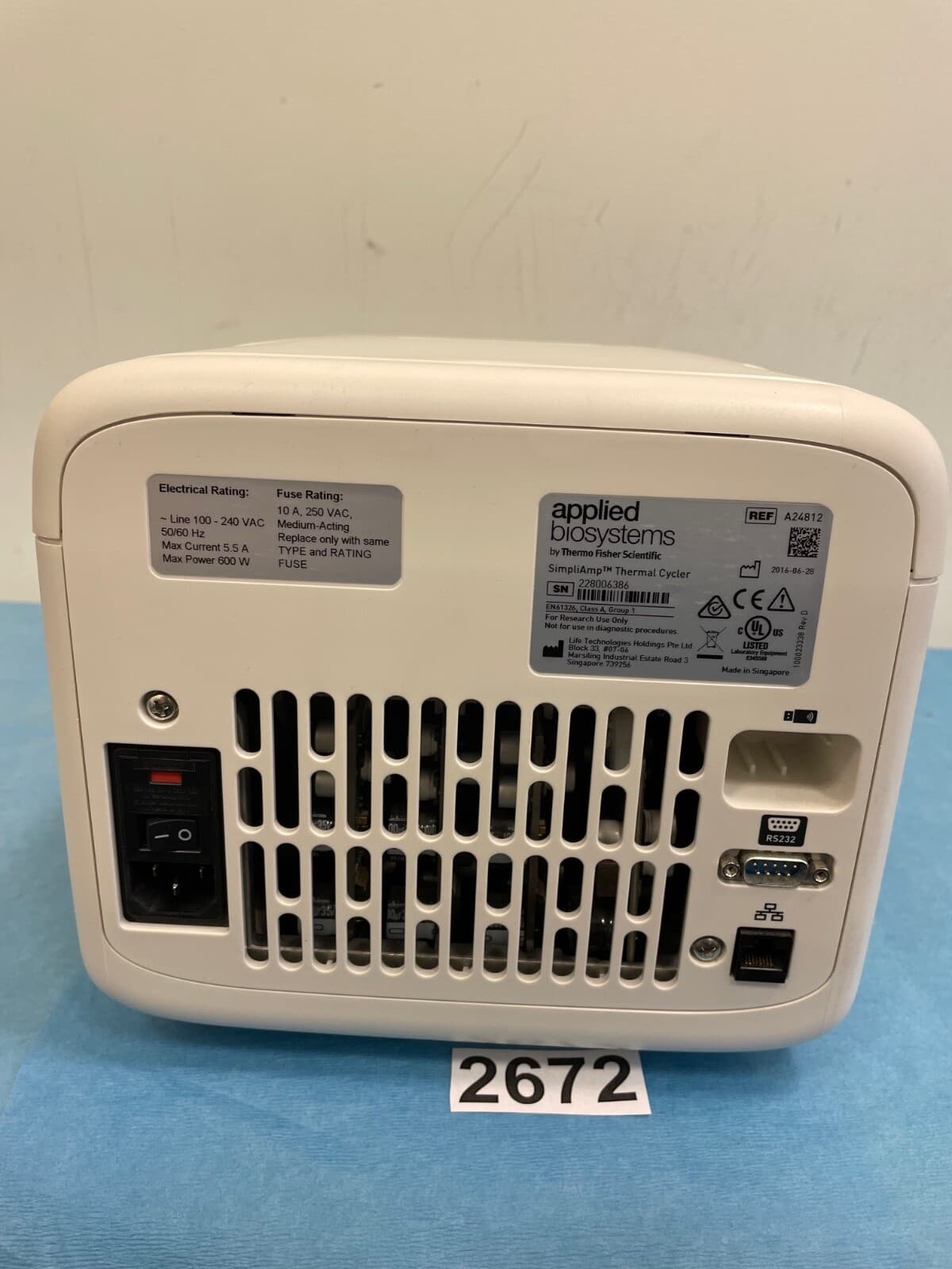 Applied Biosystems A24812 SimpliAmp 96-Well  PCR Thermal Cycler 5