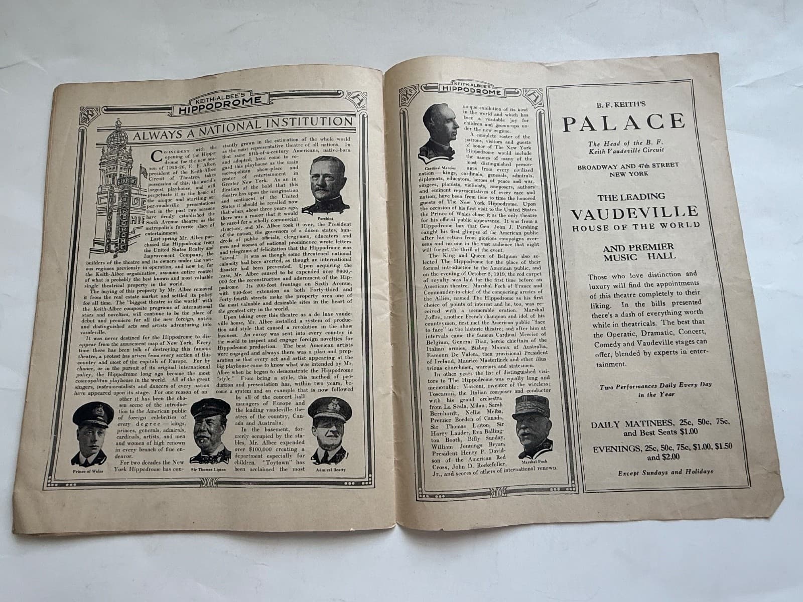 1925 Hippodrome Program, King of Jazz: PAUL WHITEMAN Gershwin "Rhapsody in Blue" 4