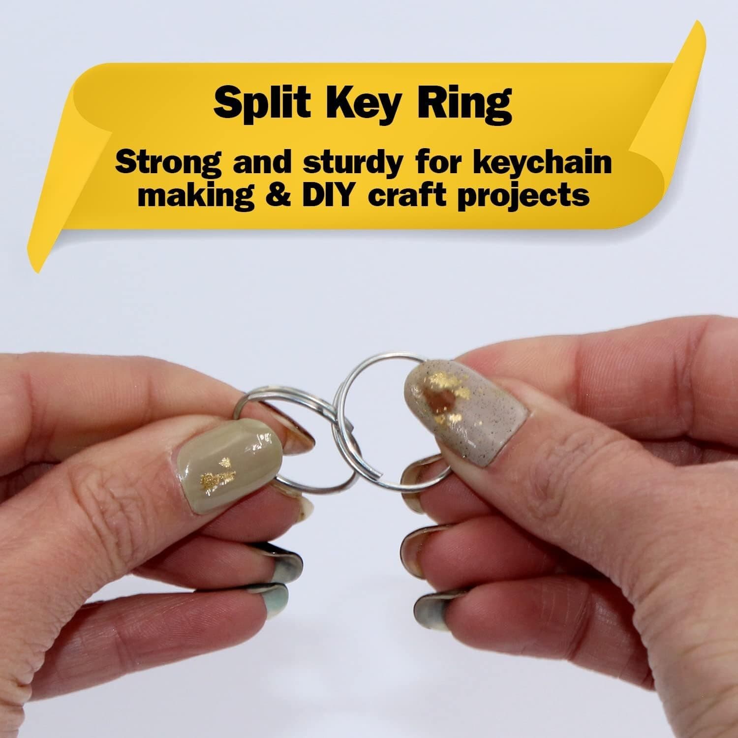 250 Pieces Split Key Rings Bulk for Keychain Key and Art Crafts 3/4 inch 3