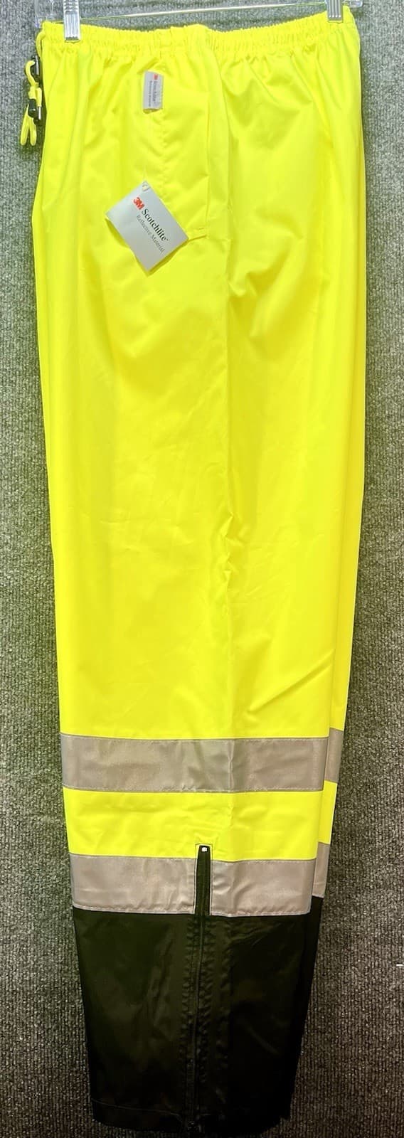 Ergodyne GloWear 8915BK Hi Vis Rain Pants Lime Black Class E Mens Large NWT 4