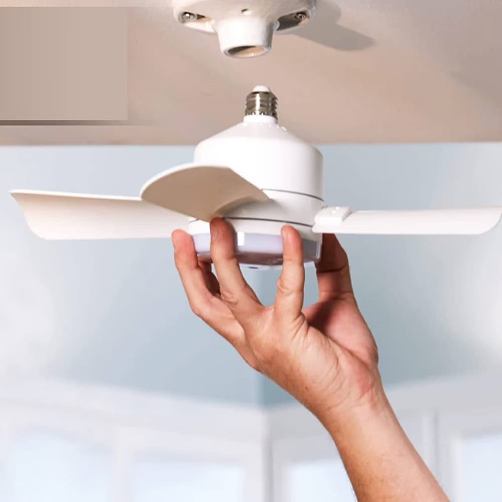 Socket Ceiling Fan with Light and Remote Control 1000 Lumens - Bell 2