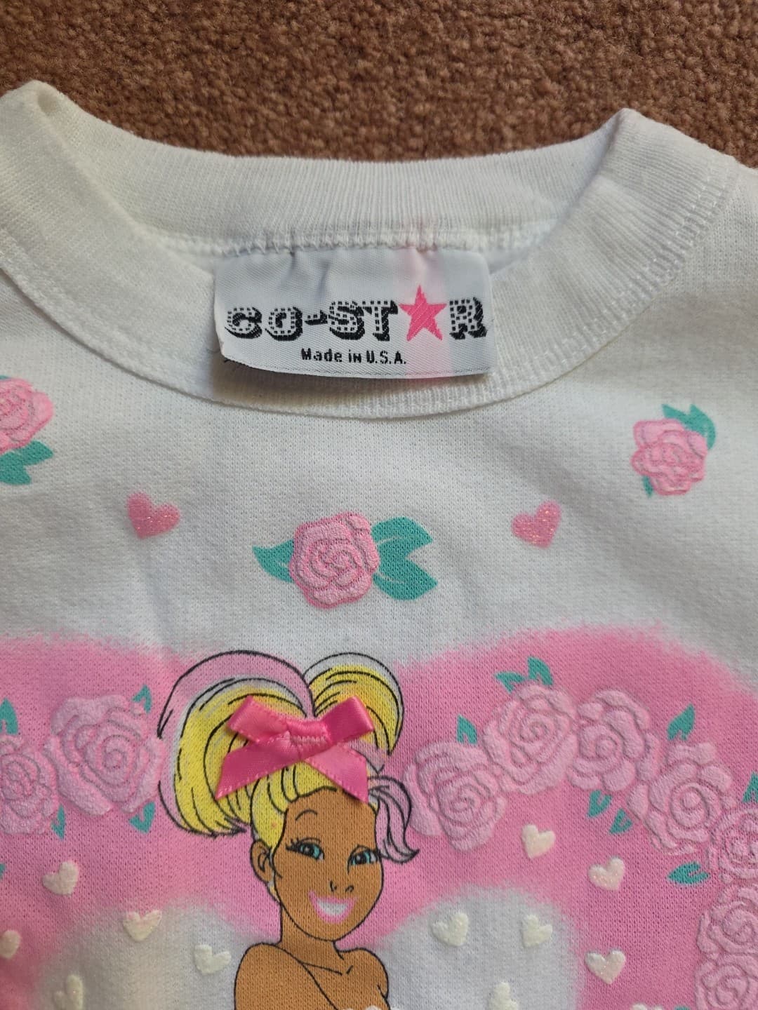 Sky Dancers Rare HTF 90s Youth Sz 6x Matching Sweatsuit Outfit White Pink 3