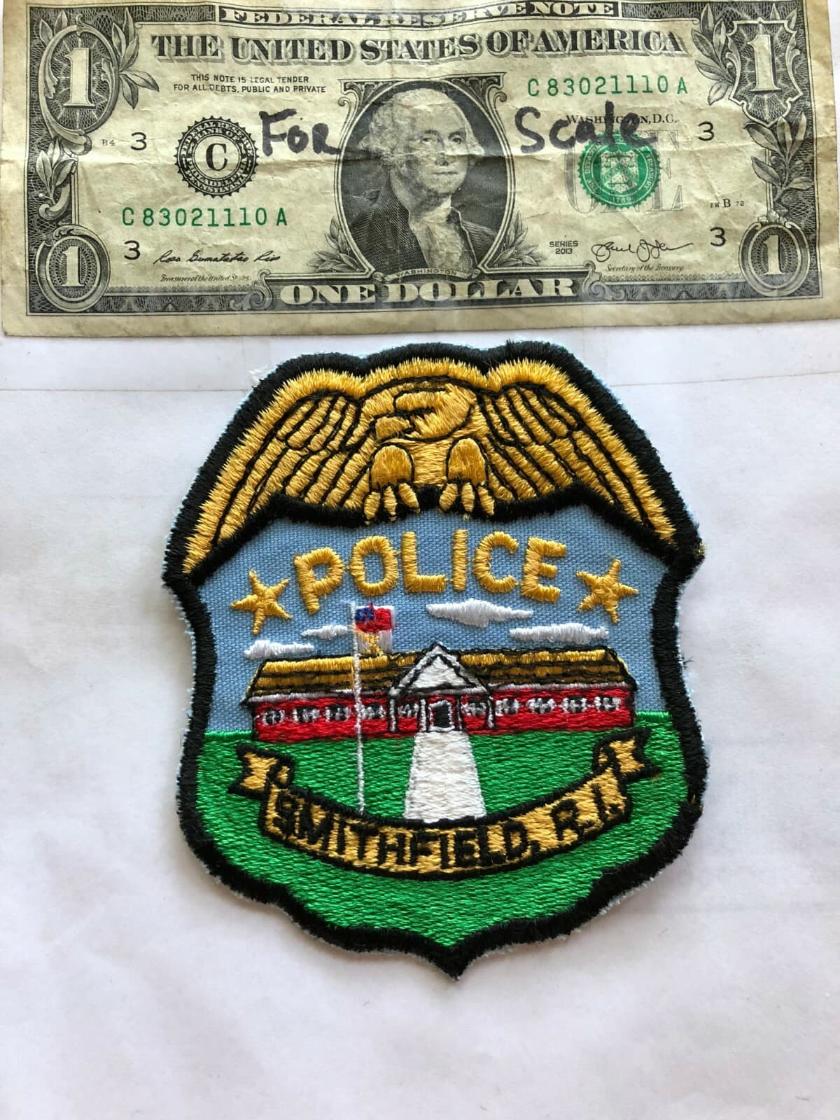  Smithfield Rhode Island Police Patch in great shape 