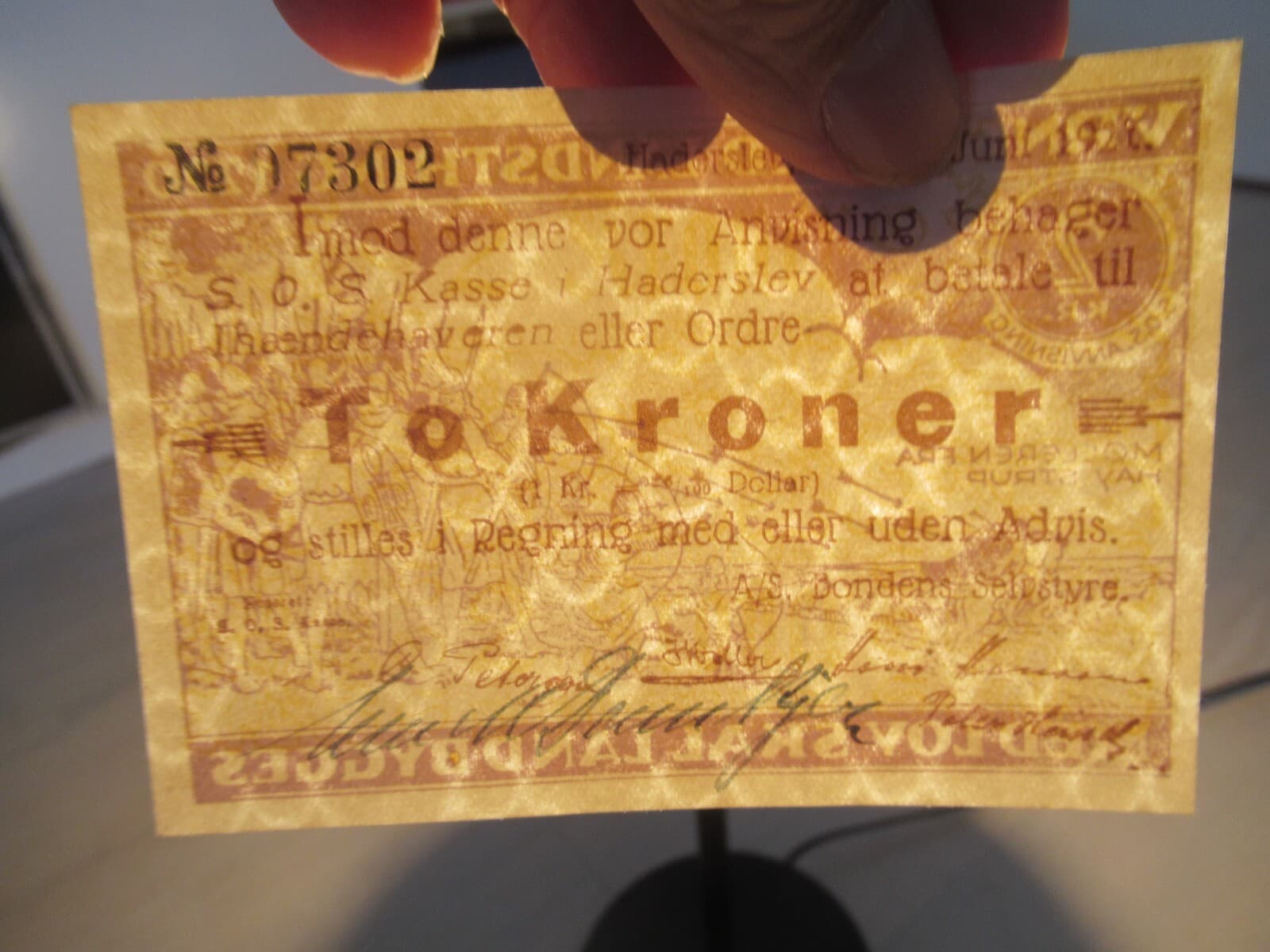 4 Danish Banknotes from Haderslev Denmark 1927 5