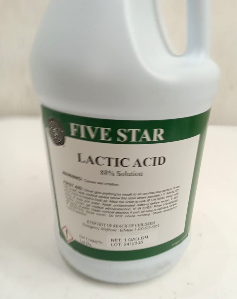 Five Star 26-LAC-FS01-04 Lactic Acid 88% Solution pH Adjuster/Flavor Additive 1G 2