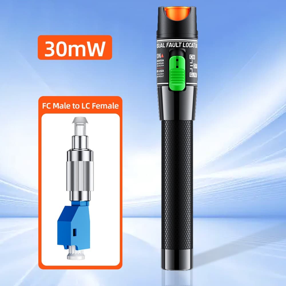 30KM/VFL 30KM Visual Fault Locator Fiber Optic tester Fault Testing Laser pen 2