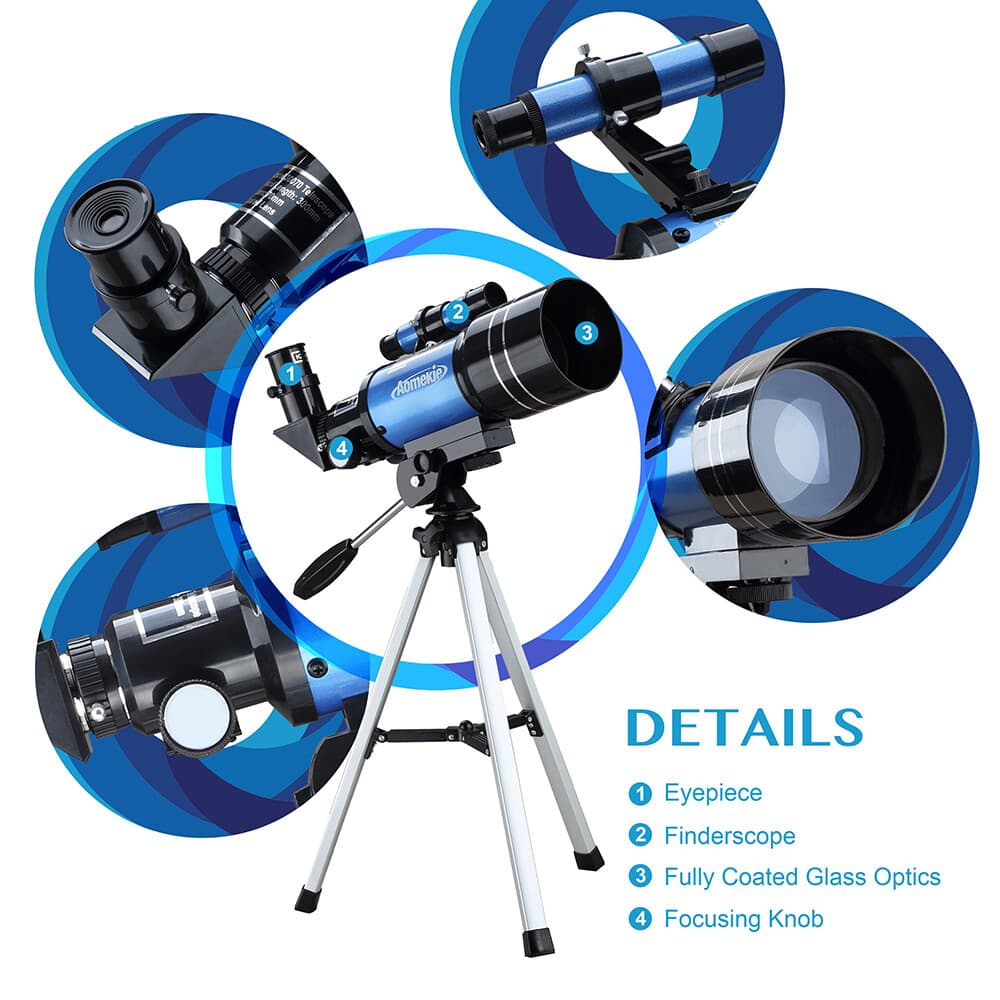 30070 Telescope for Beginner with Tripod Phone Adapter 15-150X for Moon Watching 6
