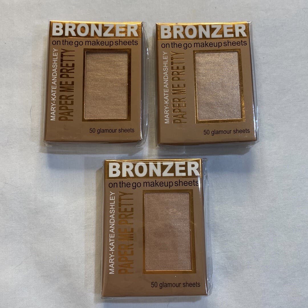 Lot of 3 ~ Mary Kate & Ashley ~ Bronzer on the go Makeup Sheets~50 Sheets ea 2