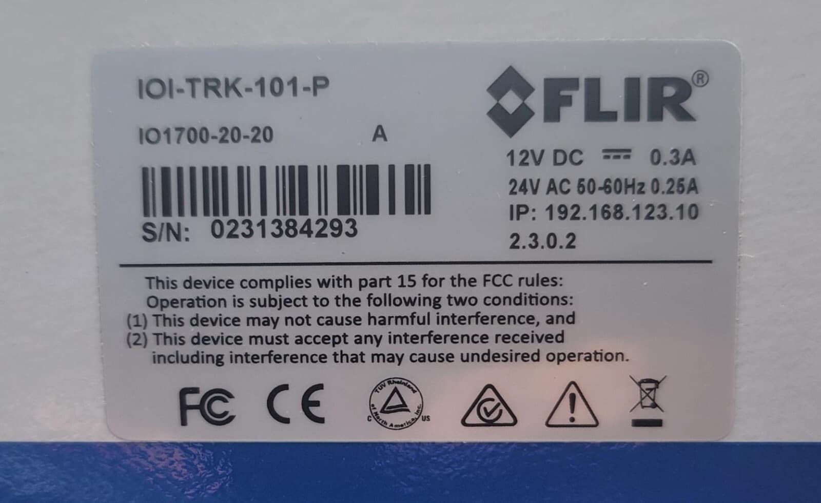 Flir IOI-TRK-101-P IOI PTZ Analytics Encoder with Tracking