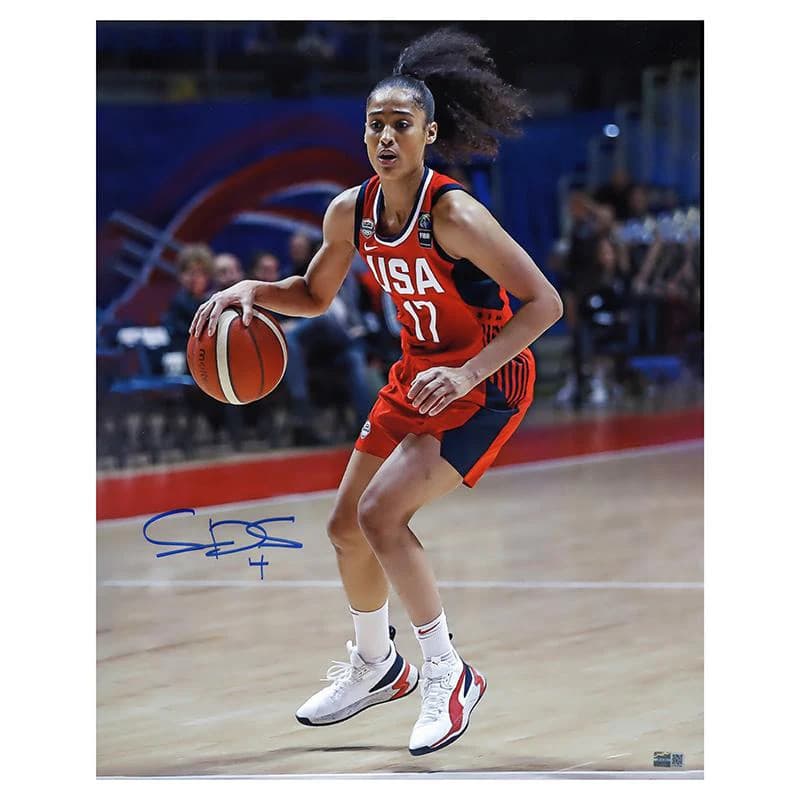 Skylar Diggins-Smith Phoenix Mercury Autographed Team USA Dribbling 16x20 Photo