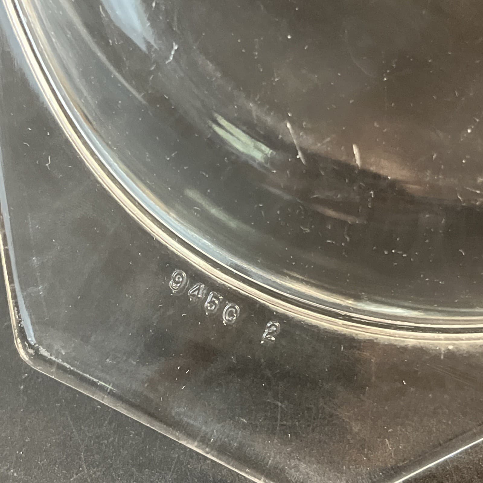 Vtg Pyrex Divided Lid For Casserole 945C LID ONLY Clear Glass Replacement 2