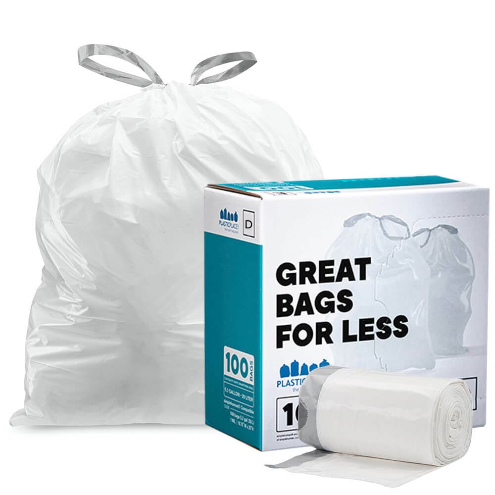 Plasticplace Custom Fit Trash Bags Compatible with simplehuman Code D, 100 Count 2