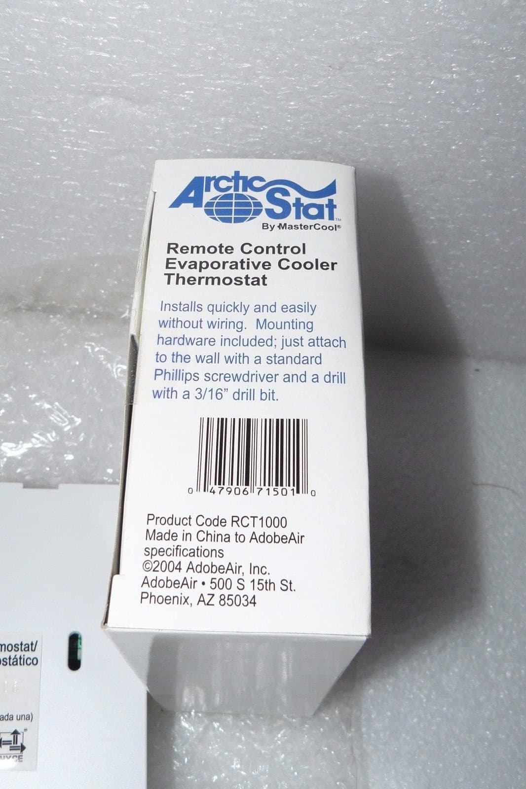 MASTERCOOL ADOBEAIR ARCTICSTAT RCT1000 REMOTE CONTROL THERMOSTAT NEW 3