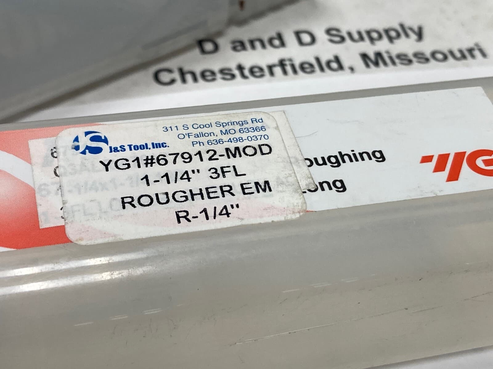 YG-1,  1-1/4"x 1-1/4"x 4"x 6-1/2", 3-FL, Rougher for Aluminum, 1/4" Radius, T15 2