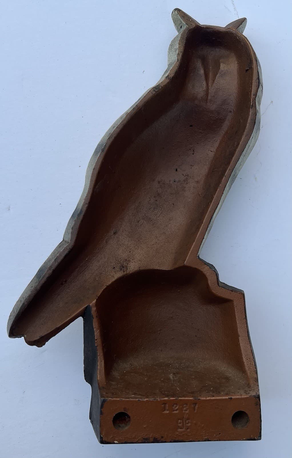 Antique Judd & Co Cast Iron Snowy Owl On Stump Doorstop 6