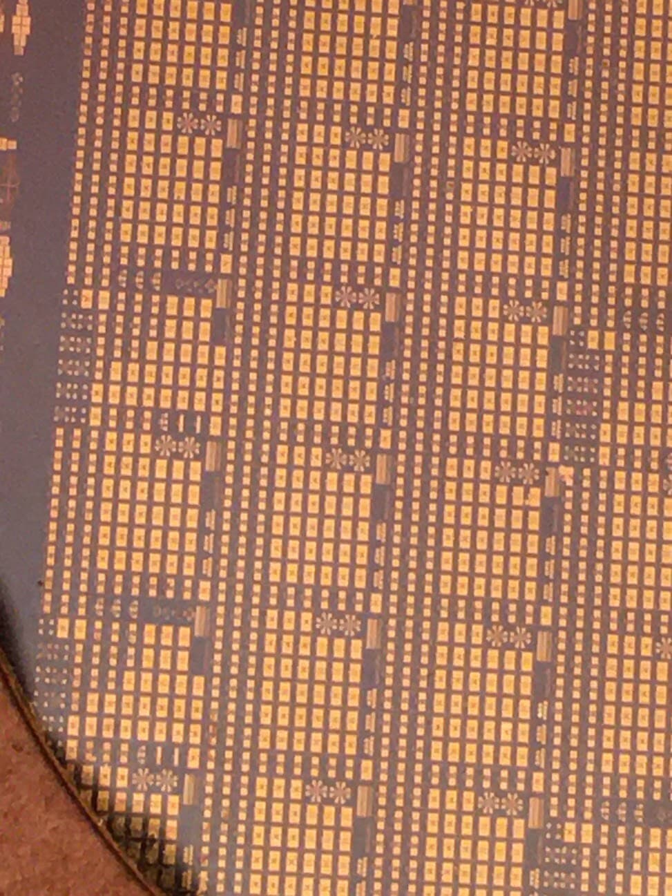 2" Gold Silicon Wafer Unique Extremely Rare RF NAND Vintage CPU Chip 4